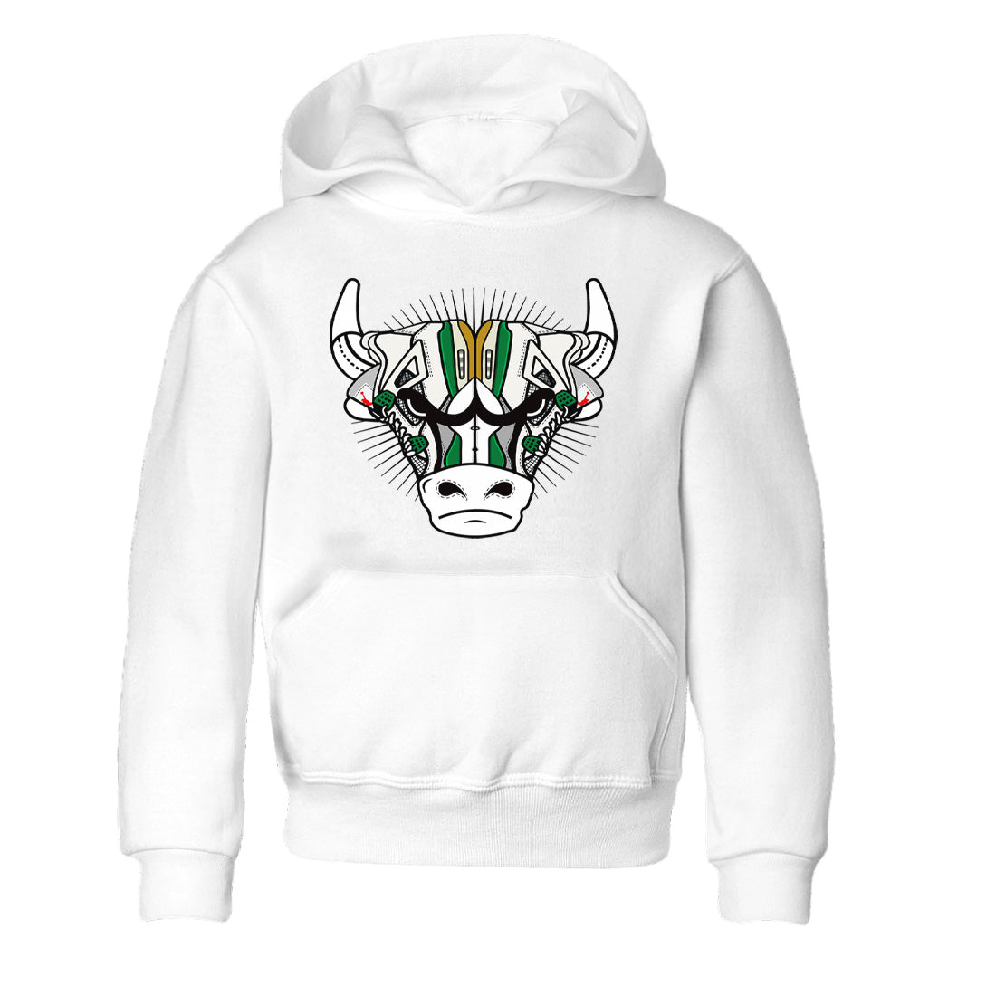 snkmatch Bull Head Kids Tops - Air Jordan 4 Pine Green