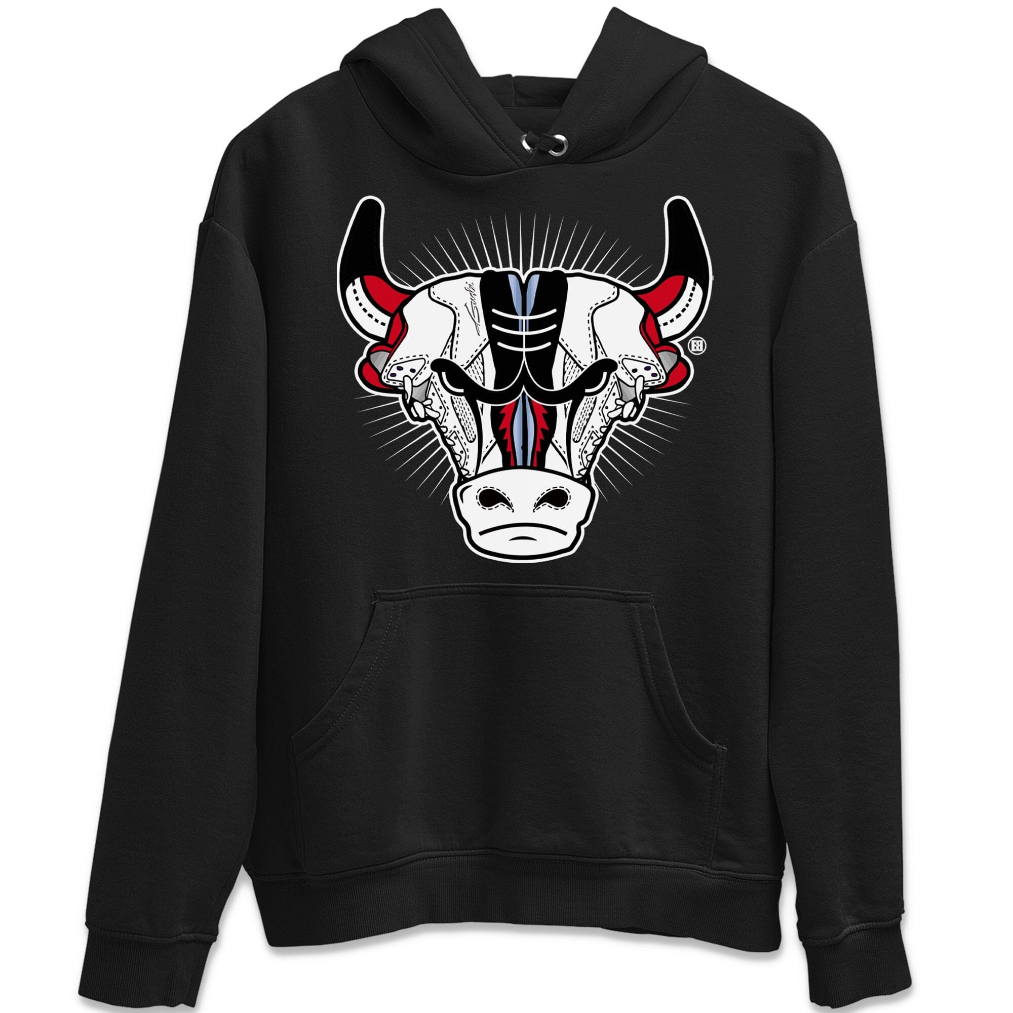 snkmatch Bull Head Unisex Tops - Air Jordan 5 Fire Red