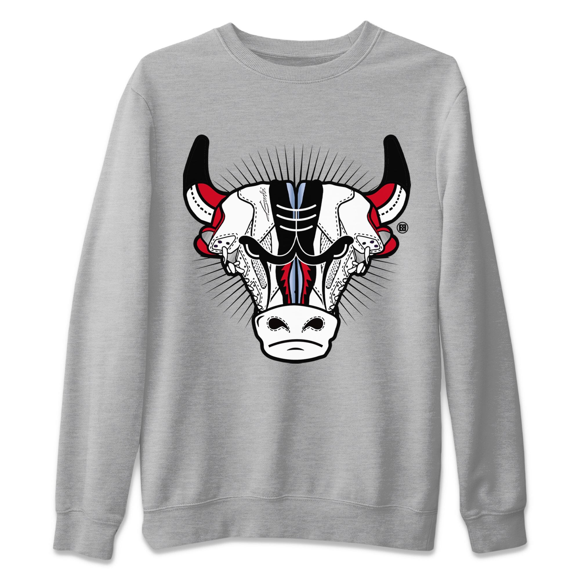 snkmatch Bull Head Unisex Tops - Air Jordan 5 Fire Red