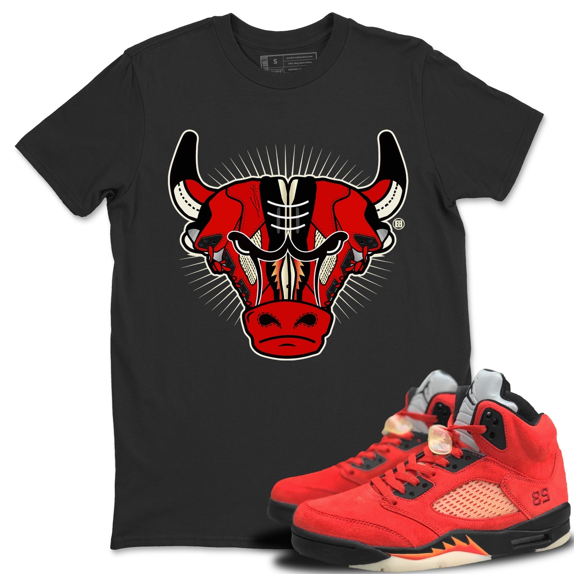 snkmatch Bull Head Unisex Tops - Air Jordan 5 Mars For Her