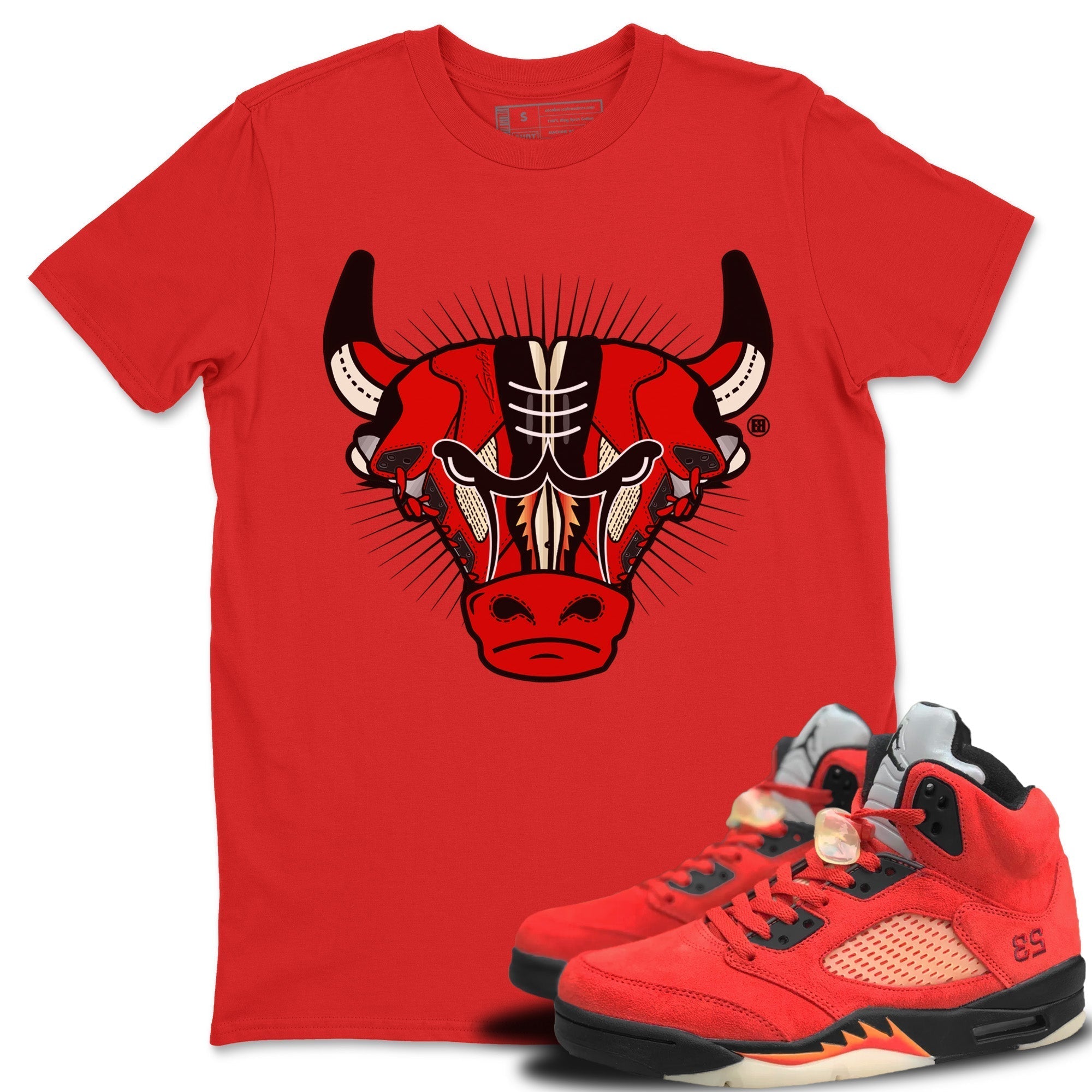 snkmatch Bull Head Unisex Tops - Air Jordan 5 Mars For Her
