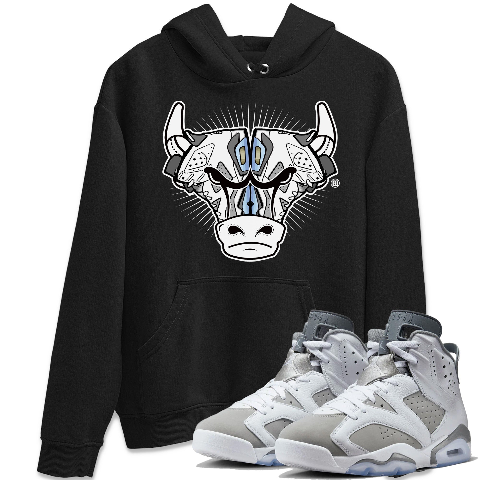 snkmatch Bull Head Unisex Tops - Air Jordan 6 Cool Grey