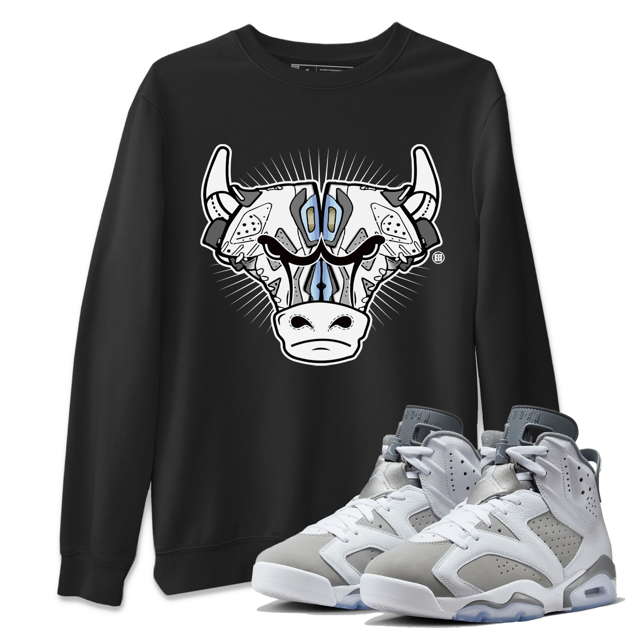 snkmatch Bull Head Unisex Tops - Air Jordan 6 Cool Grey