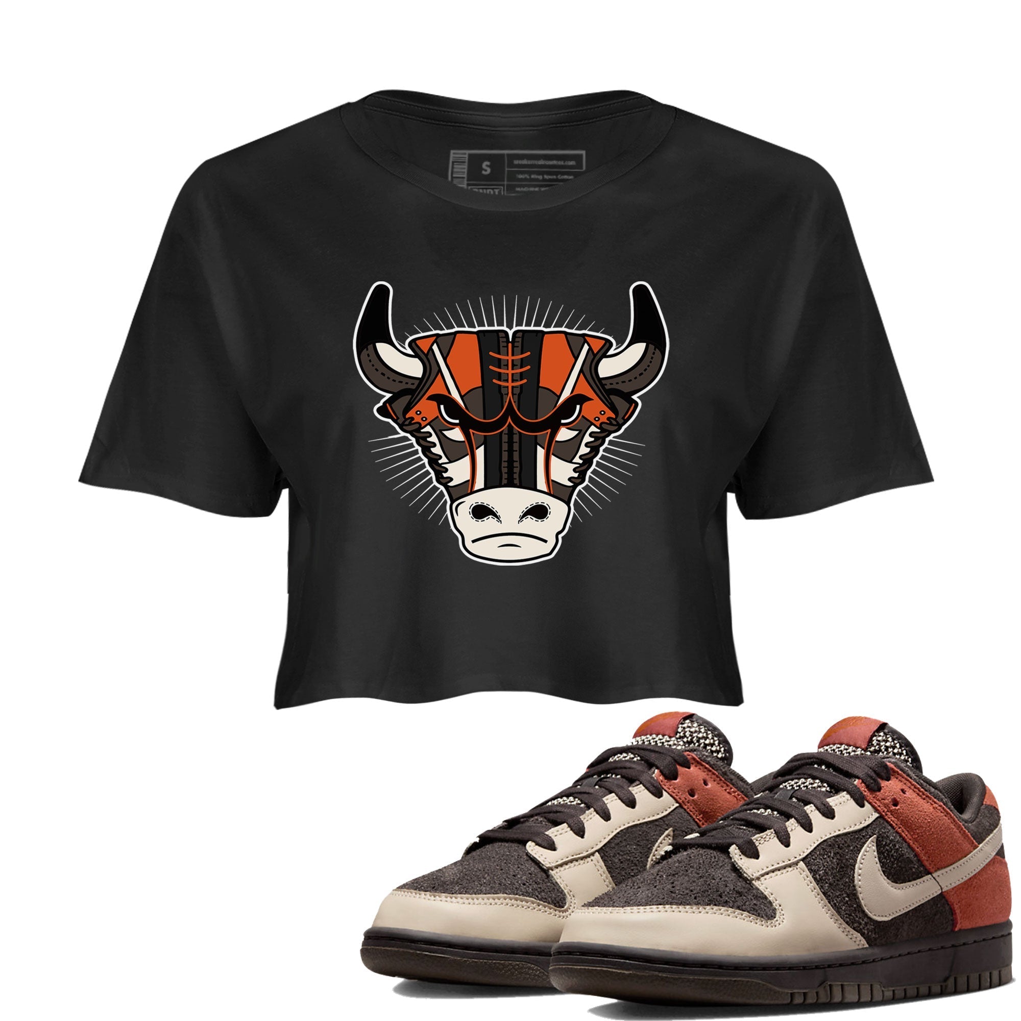snkmatch Bull Head snkmatch Women's Top - Dunk Red Panda