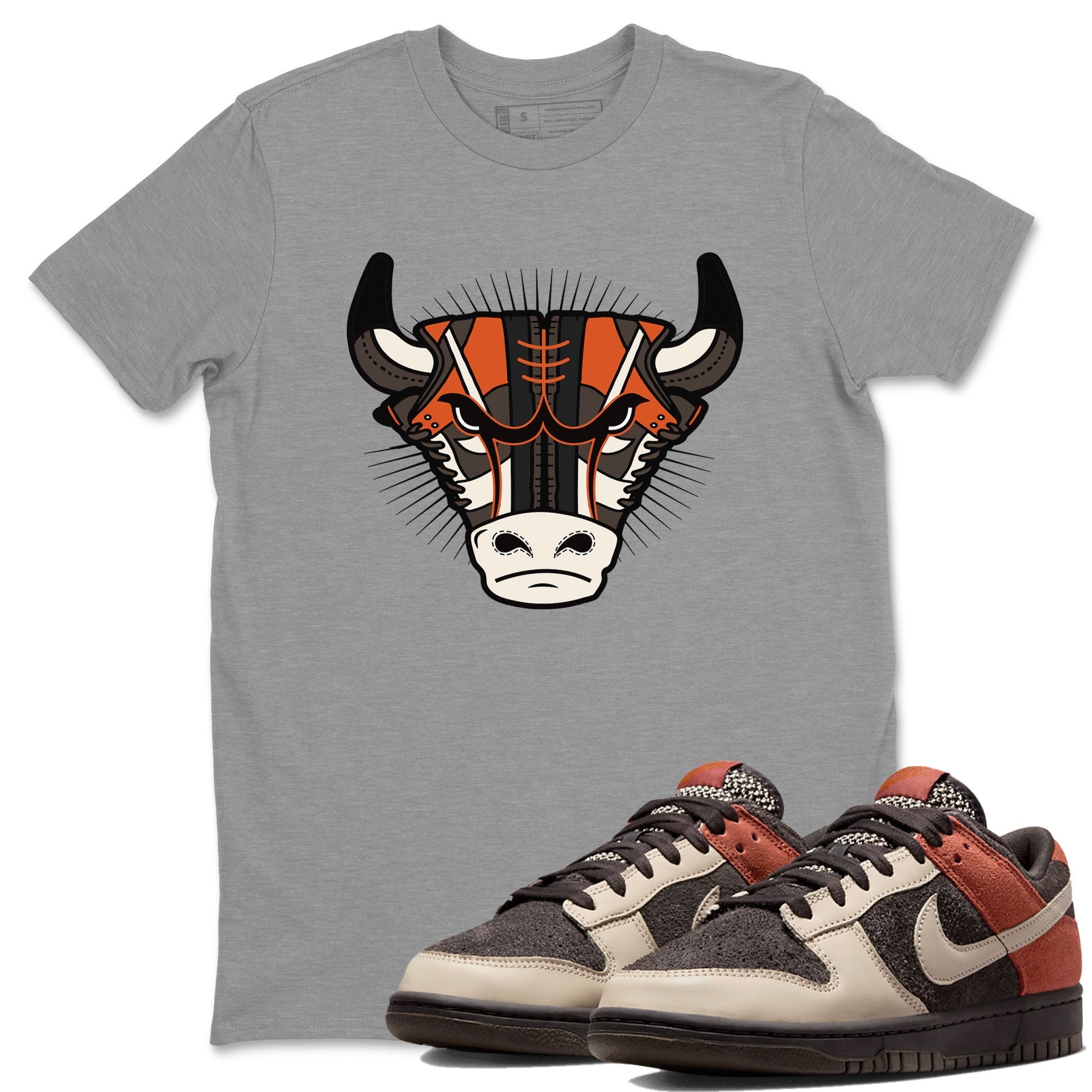 snkmatch Bull Head snkmatch Tee - Dunk Red Panda