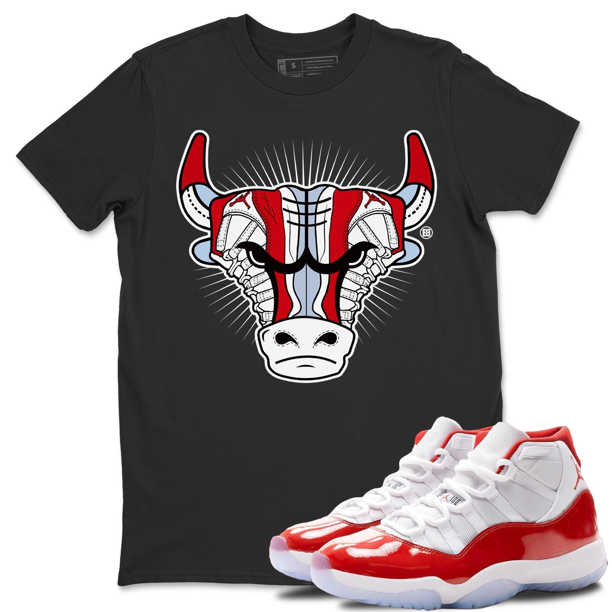 snkmatch Bull Head Unisex Tops - Air Jordan 11 Cherry