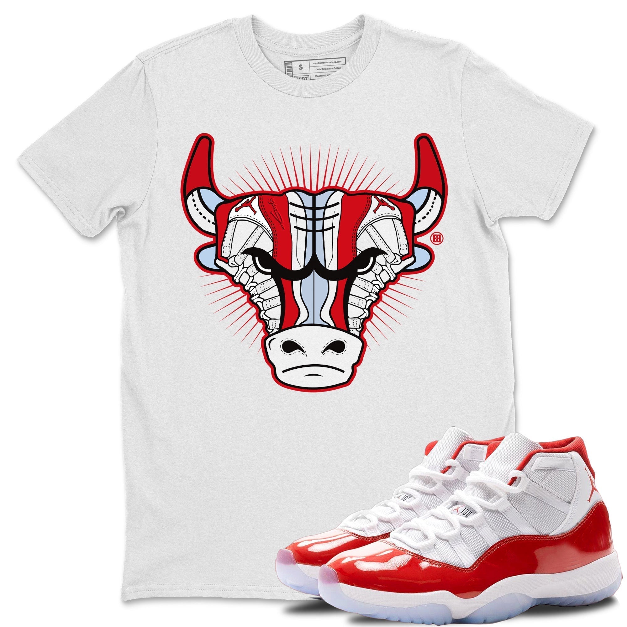 snkmatch Bull Head Unisex Tops - Air Jordan 11 Cherry