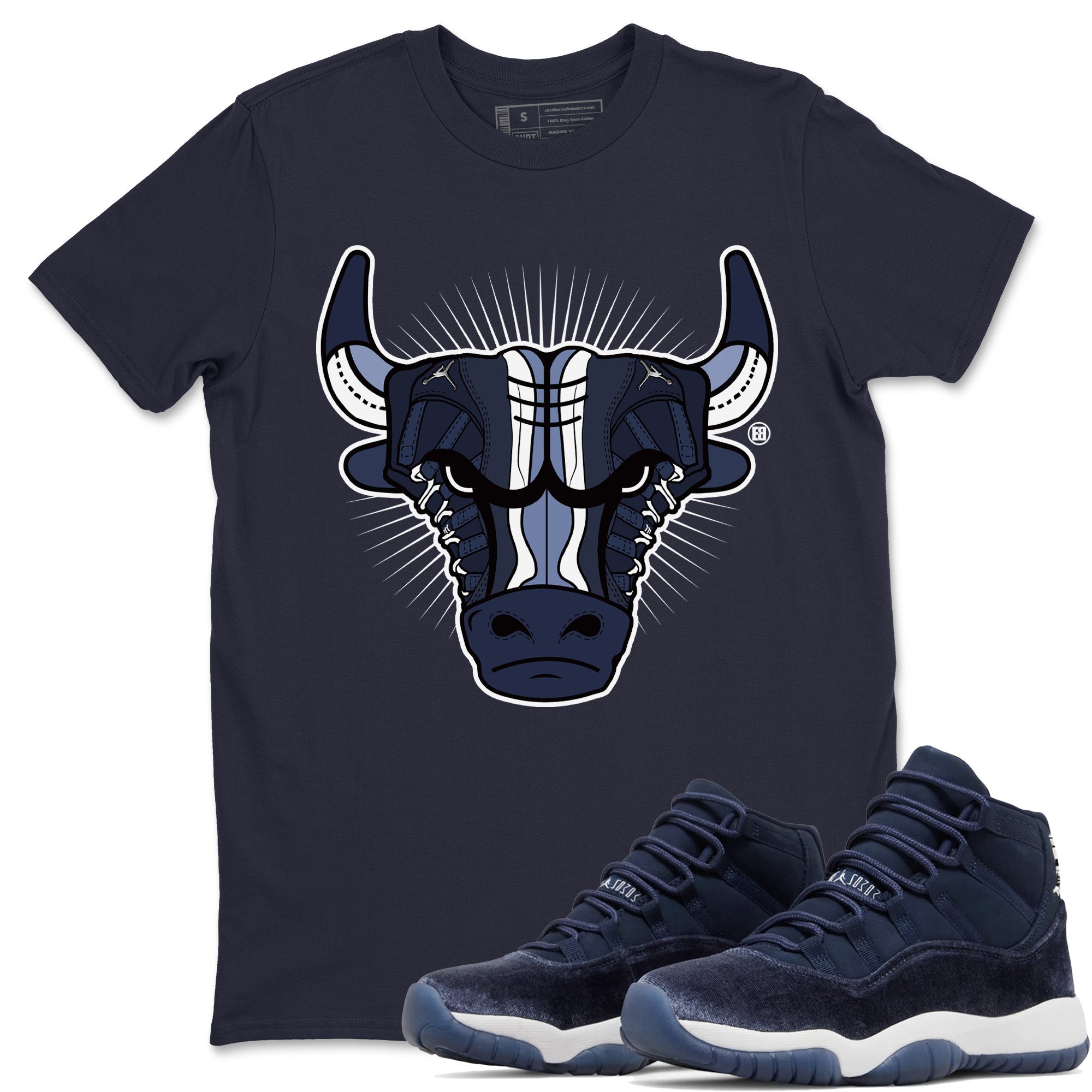 snkmatch Bull Head Unisex Tops - Air Jordan 11 Midnight Navy