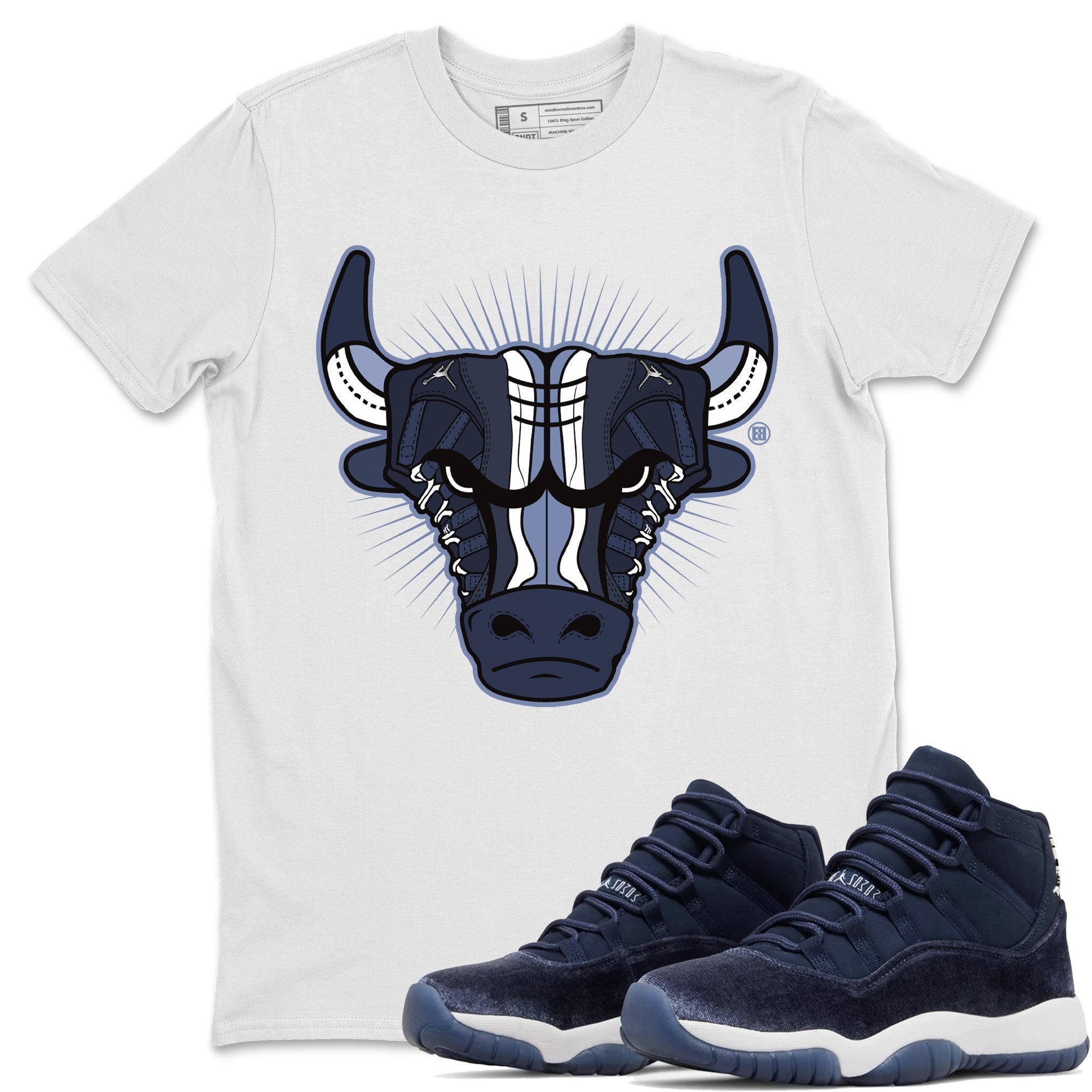 snkmatch Bull Head Unisex Tops - Air Jordan 11 Midnight Navy