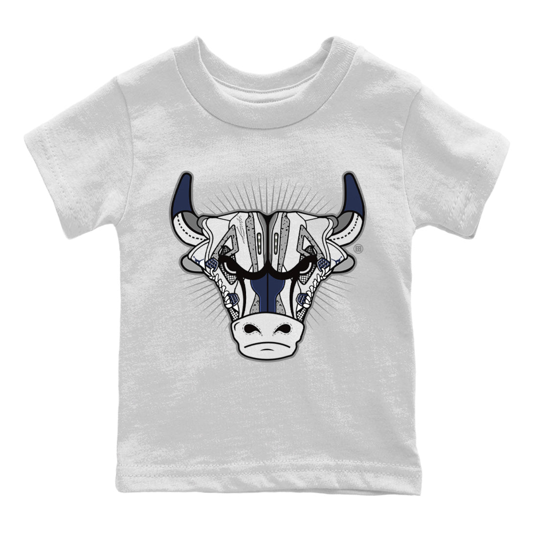 snkmatch Bull Head Kids Tops - Air Jordan 4 Midnight Navy