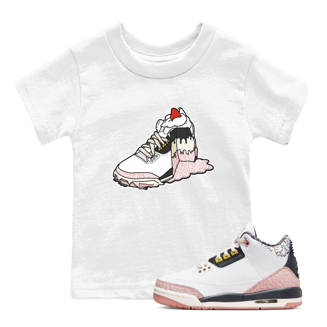 snkmatch Cake snkmatch Tees Kids - Air Jordan 3 Vintage Floral