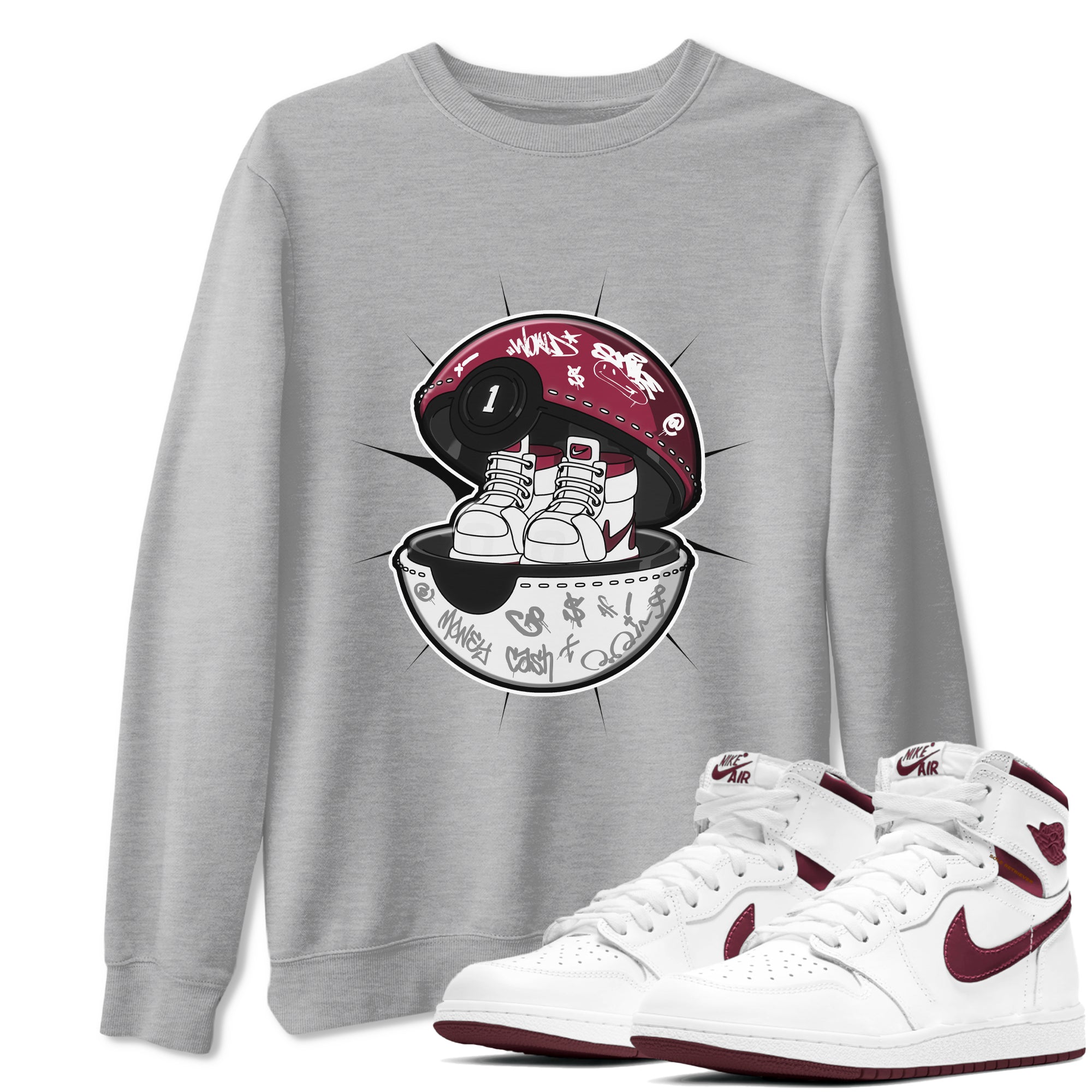snkmatch Capsule snkmatch Tee - Air Jordan 1 Metallic Burgundy