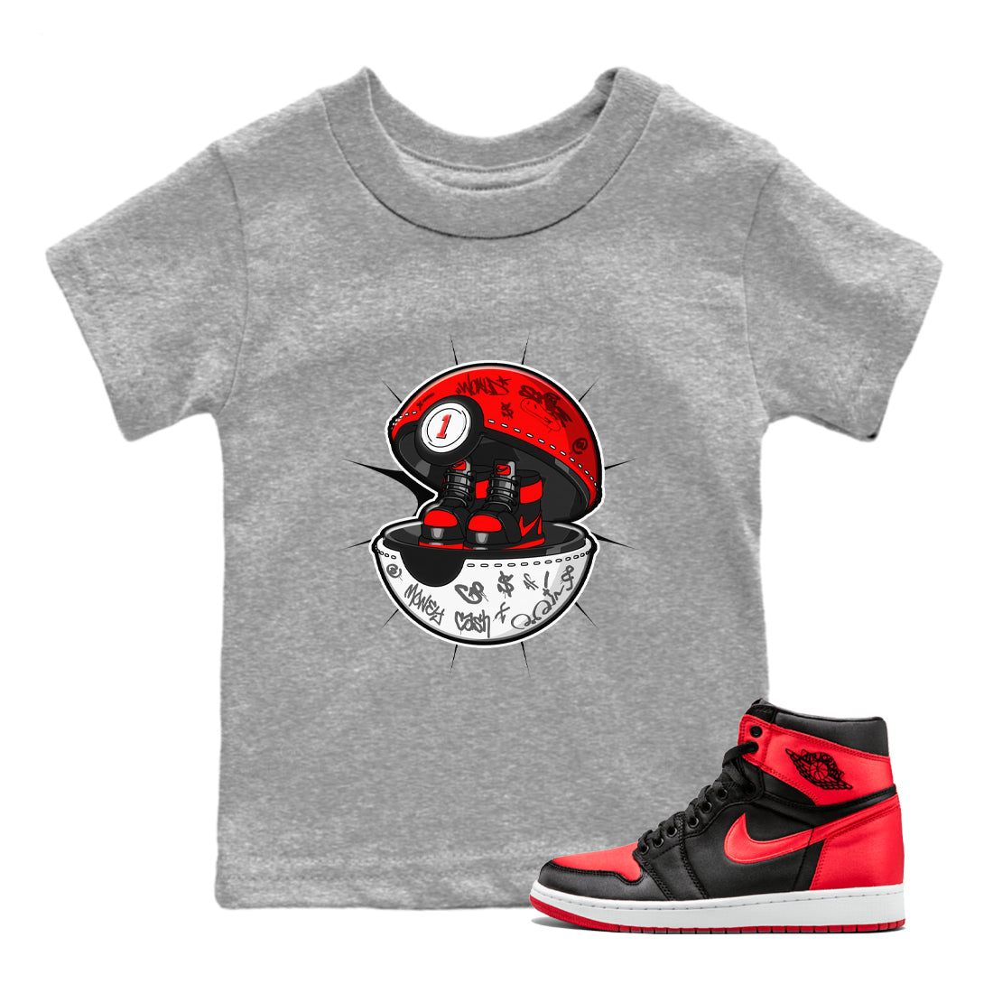 snkmatch Capsule snkmatch Tee Kids - Air Jordan 1 Satin Bred