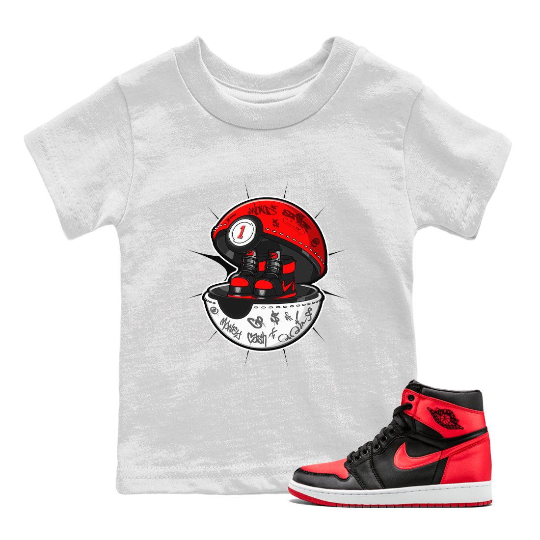 snkmatch Capsule snkmatch Tee Kids - Air Jordan 1 Satin Bred