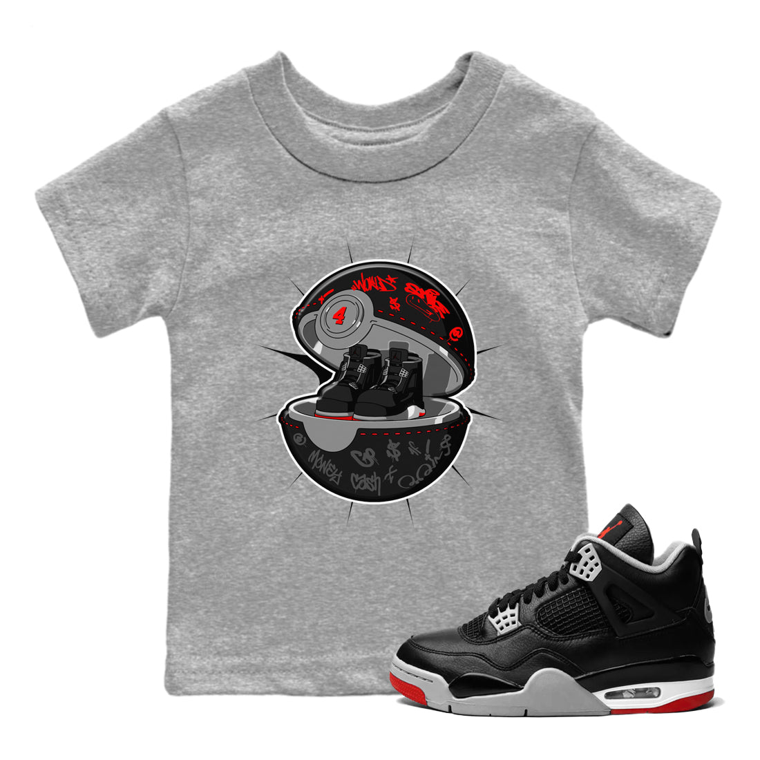 snkmatch Capsule snkmatch Tee Kids - Air Jordan 4 Bred Reimagined