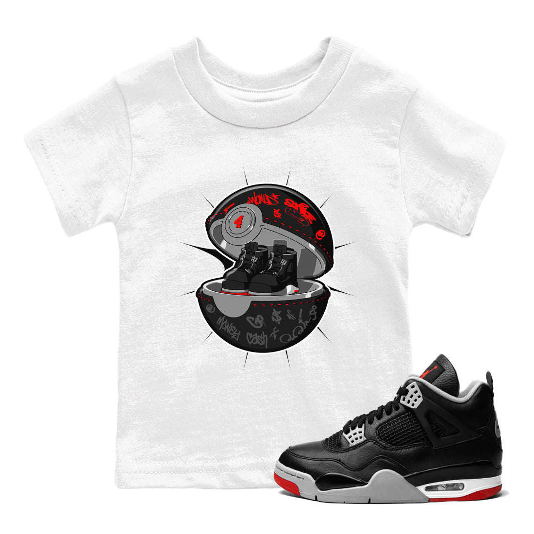 snkmatch Capsule snkmatch Tee Kids - Air Jordan 4 Bred Reimagined