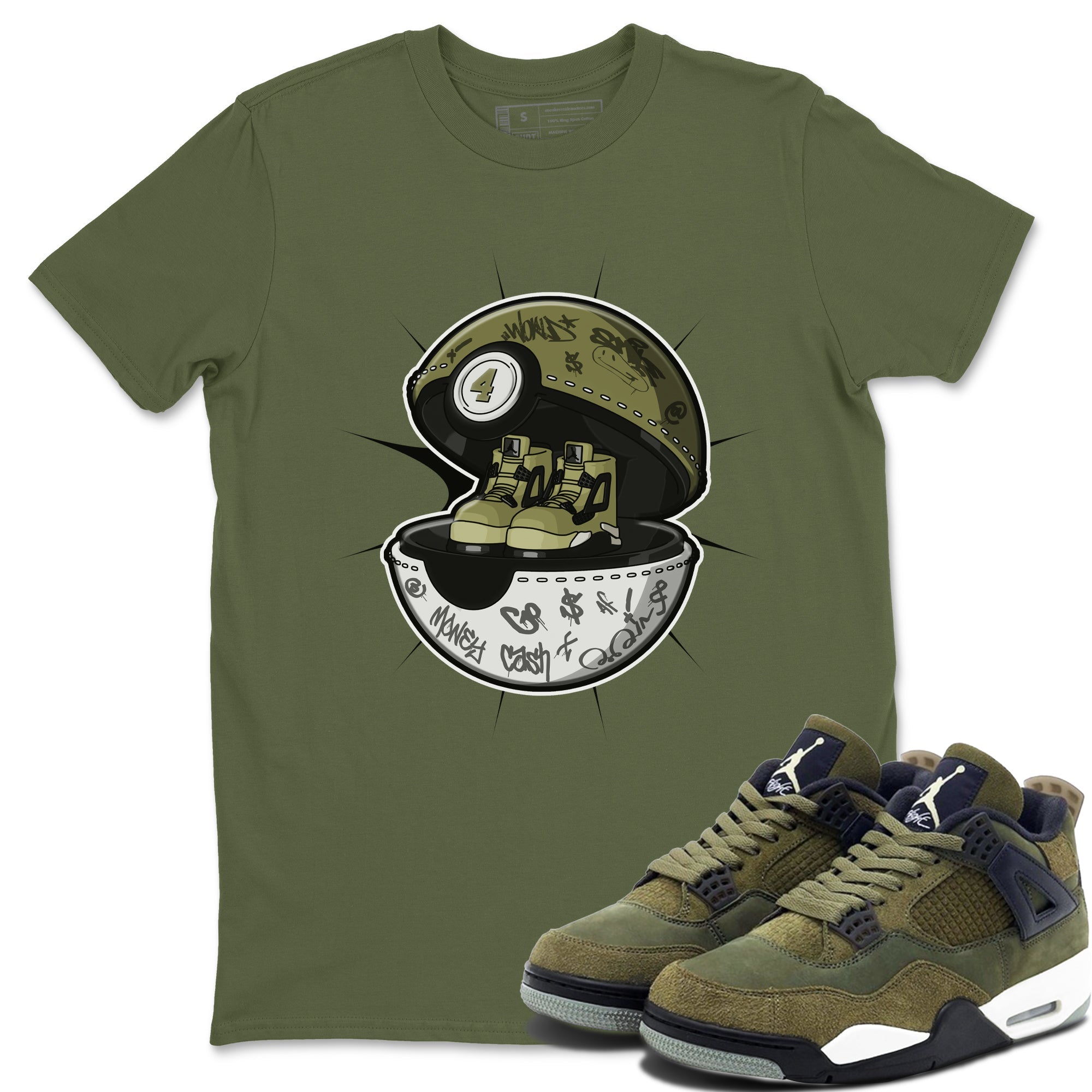snkmatch Capsule snkmatch Tee - Air Jordan 4 Medium Olive