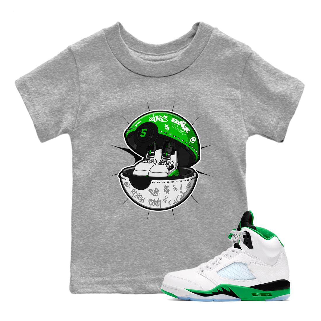 snkmatch Capsule snkmatch Tee Kids - Air Jordan 5 Lucky Green