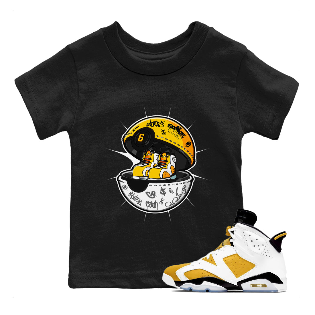 snkmatch Capsule snkmatch Tee Kids - Air Jordan 6 Yellow Ochre