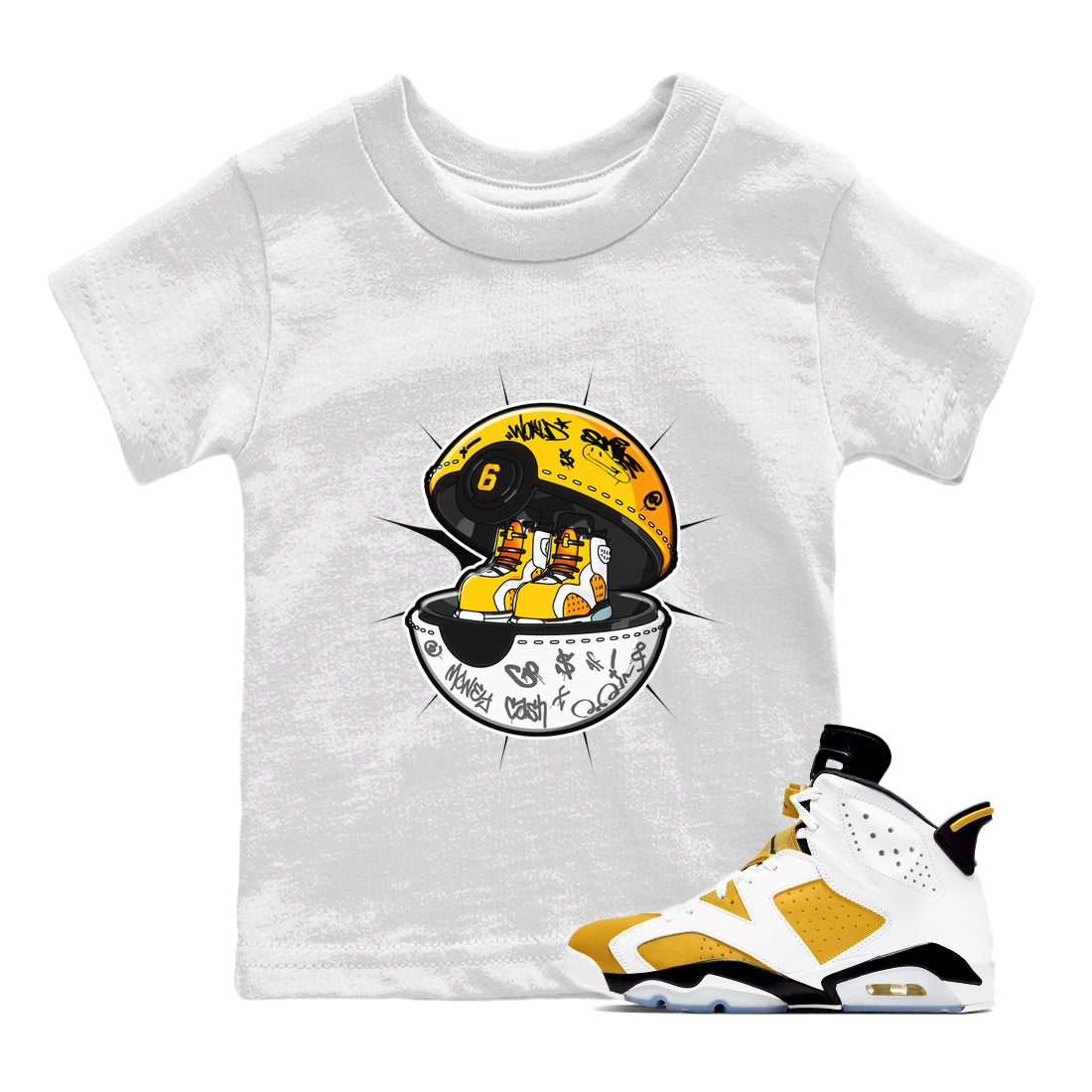 snkmatch Capsule snkmatch Tee Kids - Air Jordan 6 Yellow Ochre