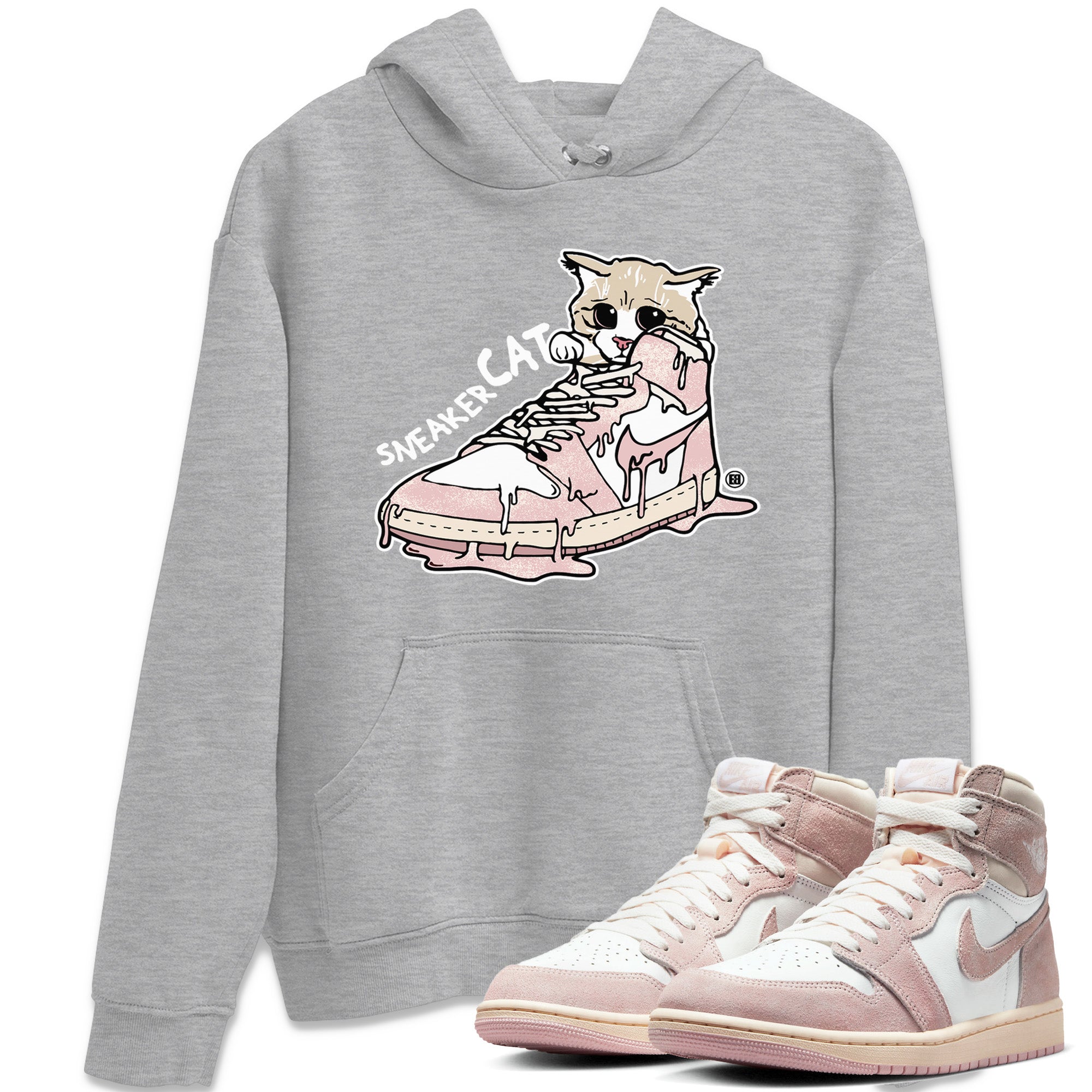 snkmatch Cat Unisex Tops - Air Jordan 1 Washed Pink