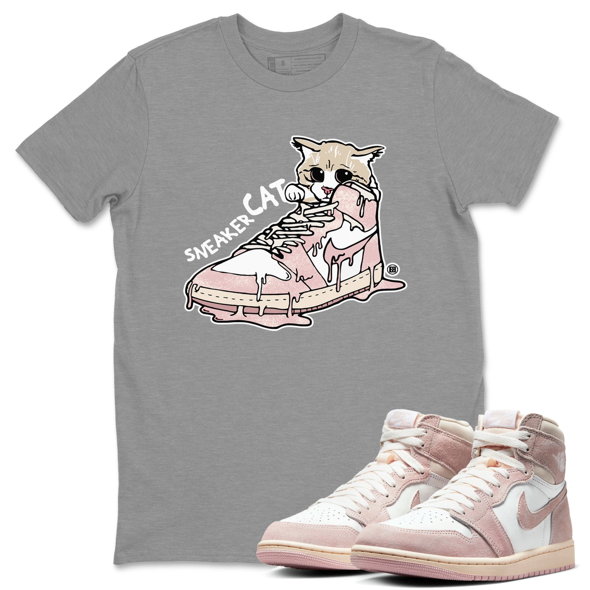 snkmatch Cat Unisex Tops - Air Jordan 1 Washed Pink