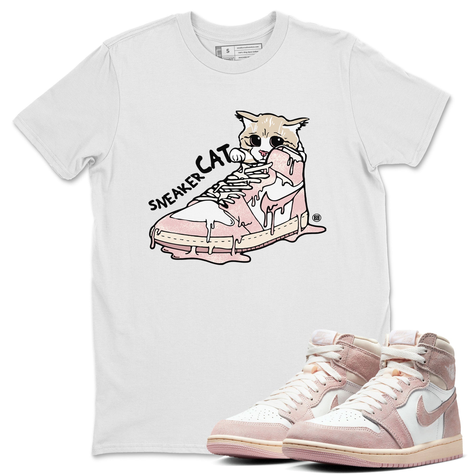 snkmatch Cat Unisex Tops - Air Jordan 1 Washed Pink
