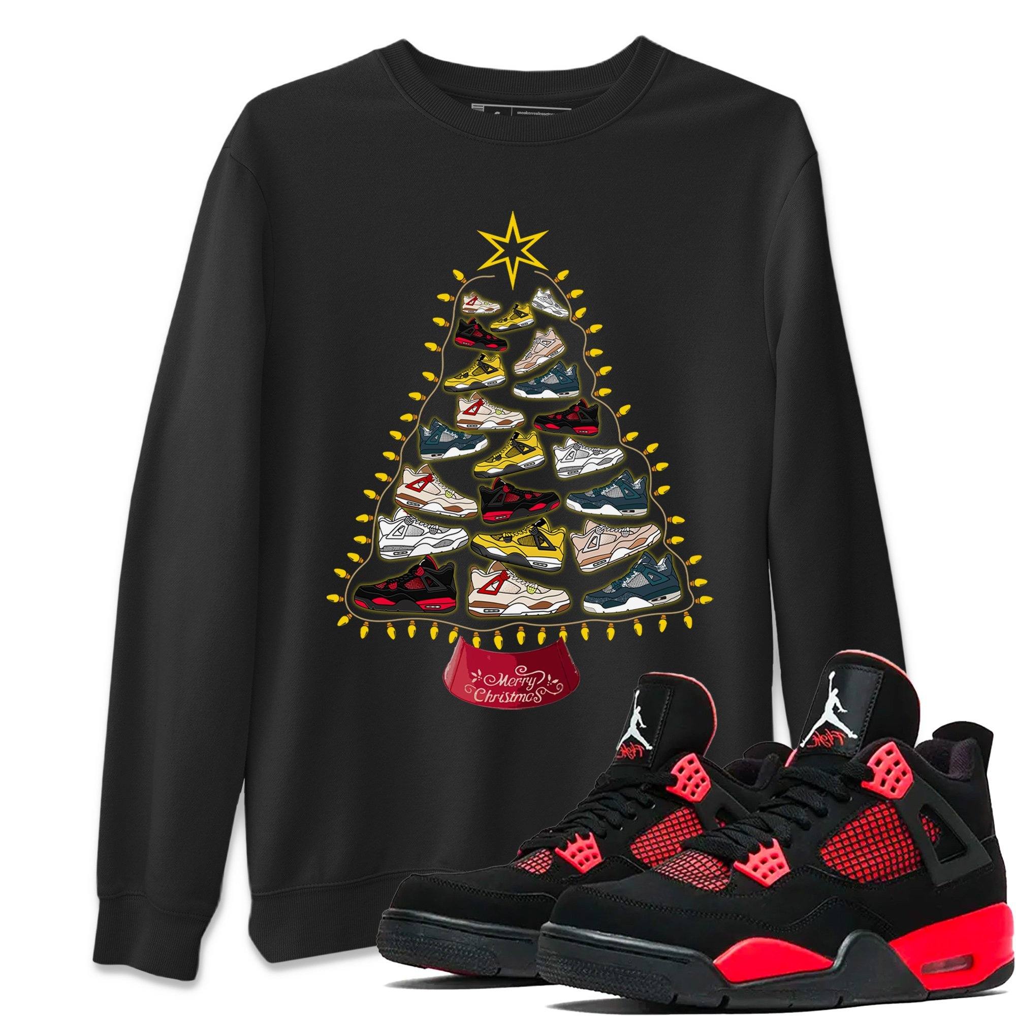snkmatch Christmas Tree Unisex Tops - Air Jordan 4 Red Thunder