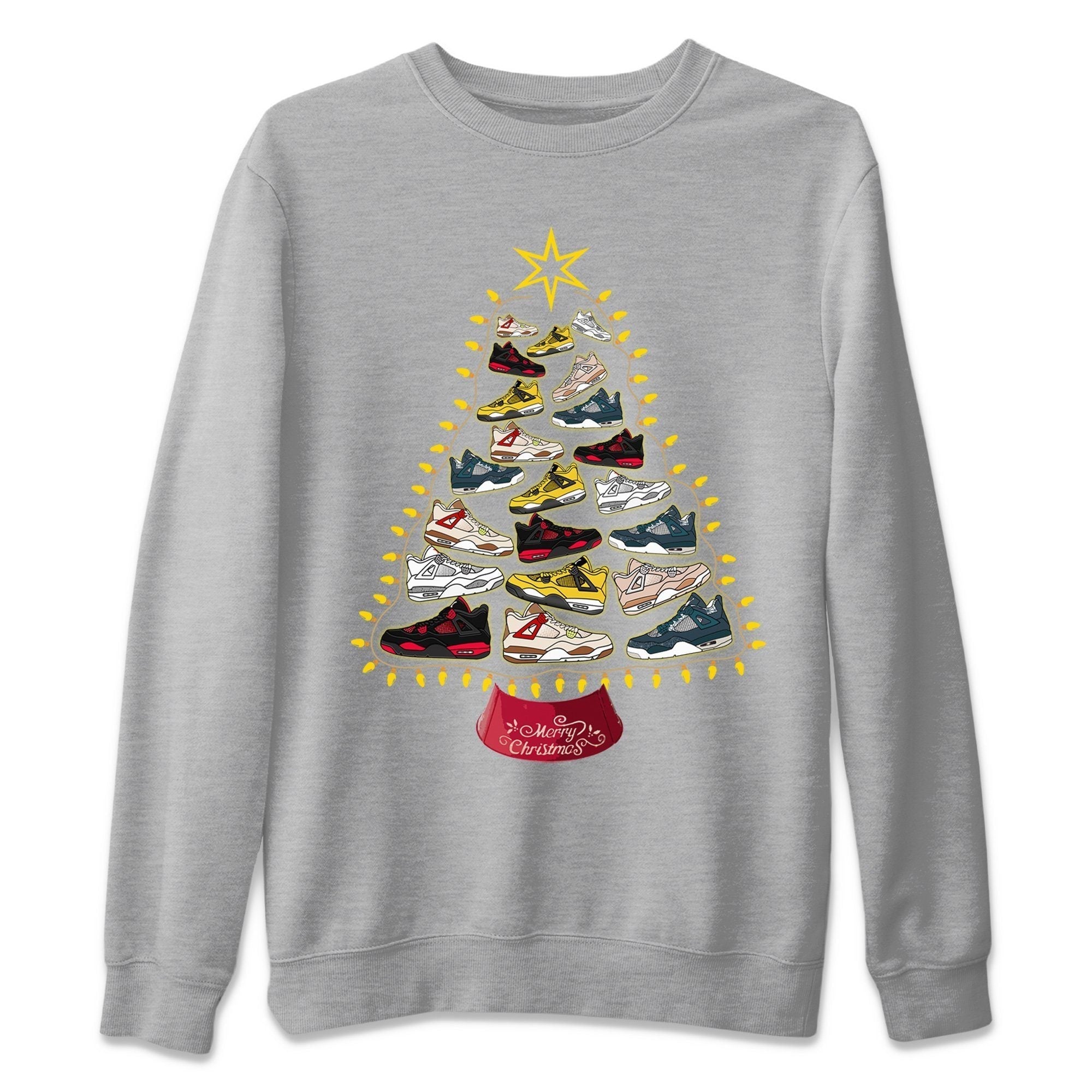 snkmatch Christmas Tree Unisex Tops - Air Jordan 4 Red Thunder