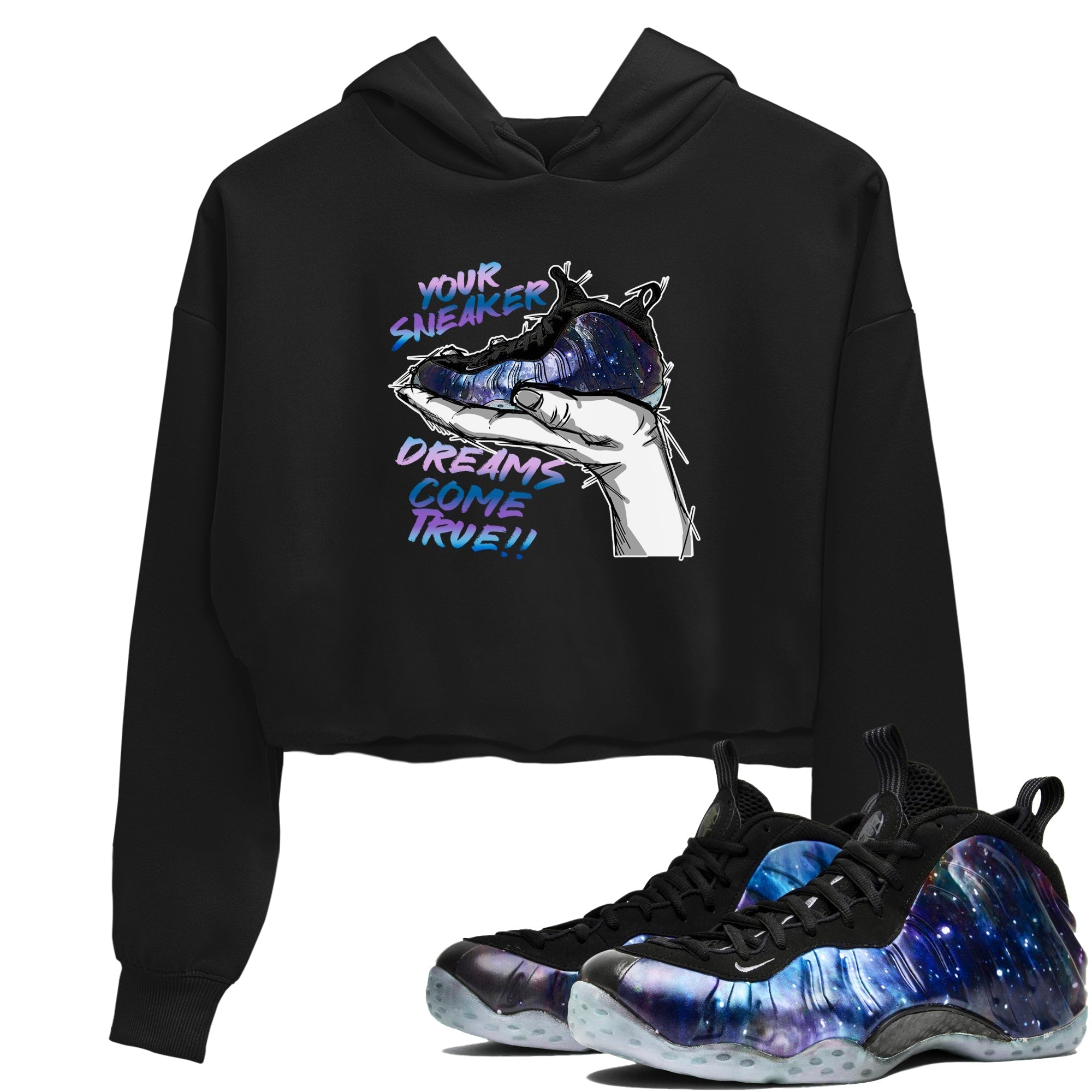 snkmatch Dreams snkmatch Women's Top - Air Foamposite One Galaxy