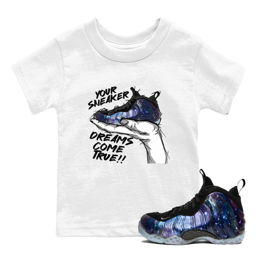 snkmatch Dreams snkmatch Tees Kids - Air Foamposite One Galaxy