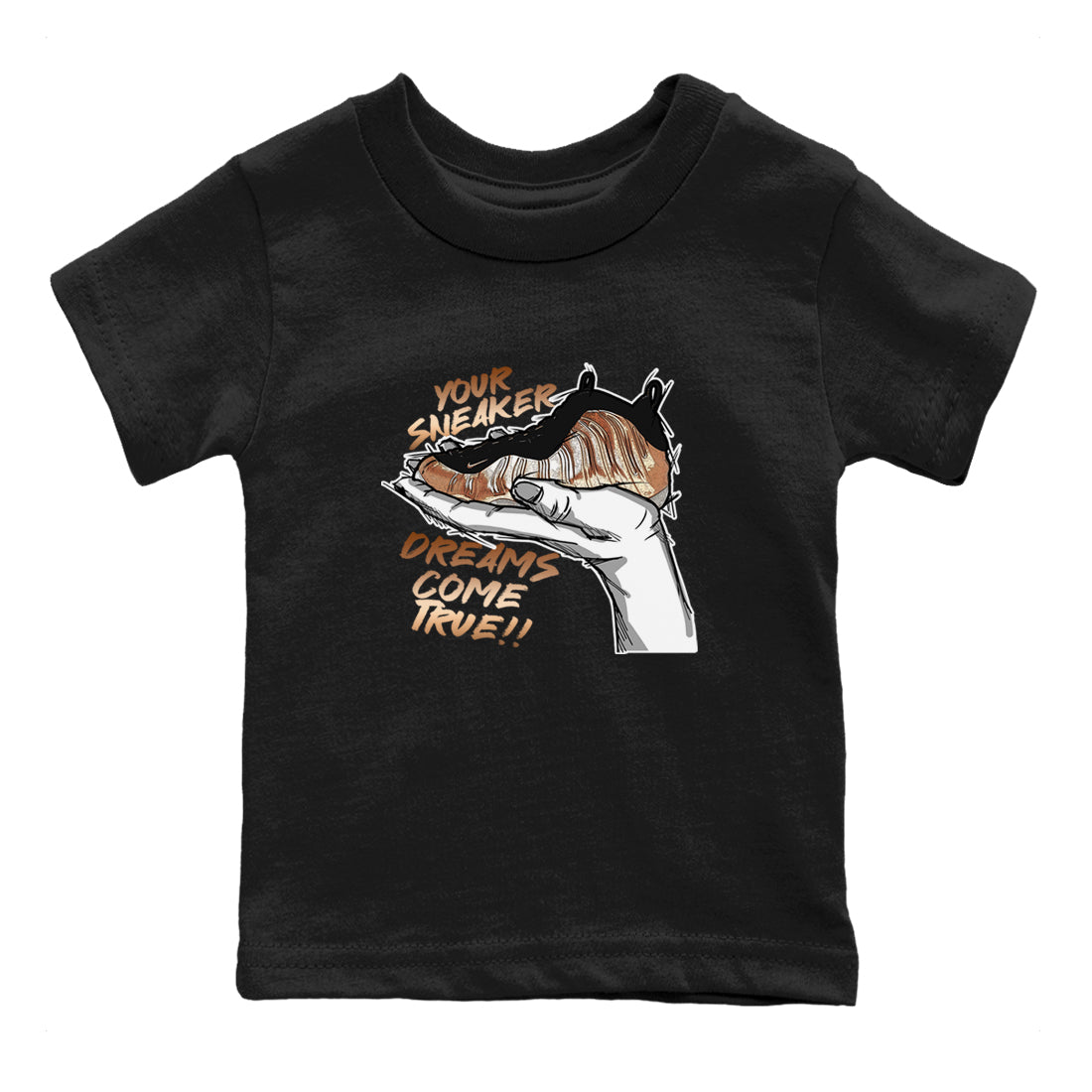 snkmatch Dreams snkmatch Tees Kids - Air Foamposite One Metallic Copper