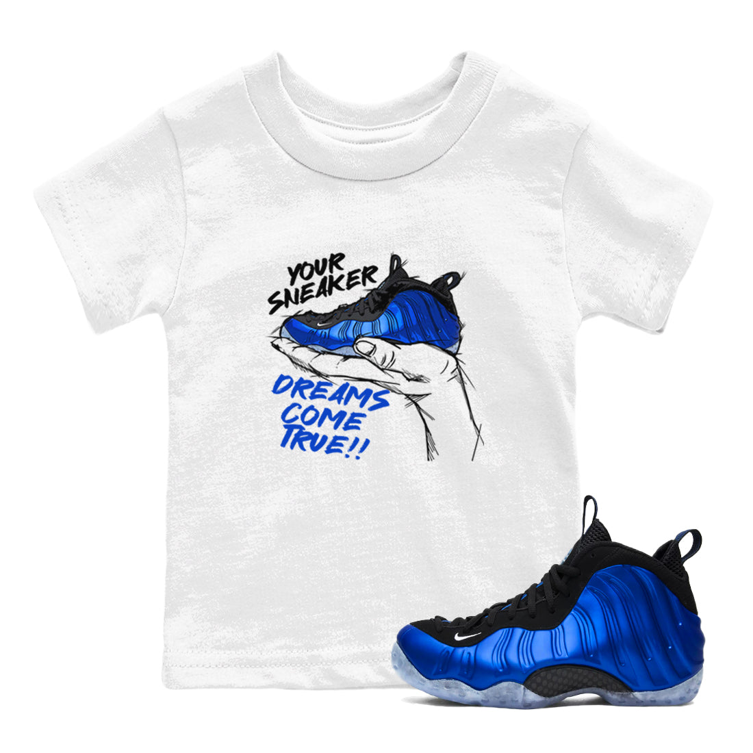 snkmatch Dreams snkmatch Tees Kids - Air Foamposite One Royal
