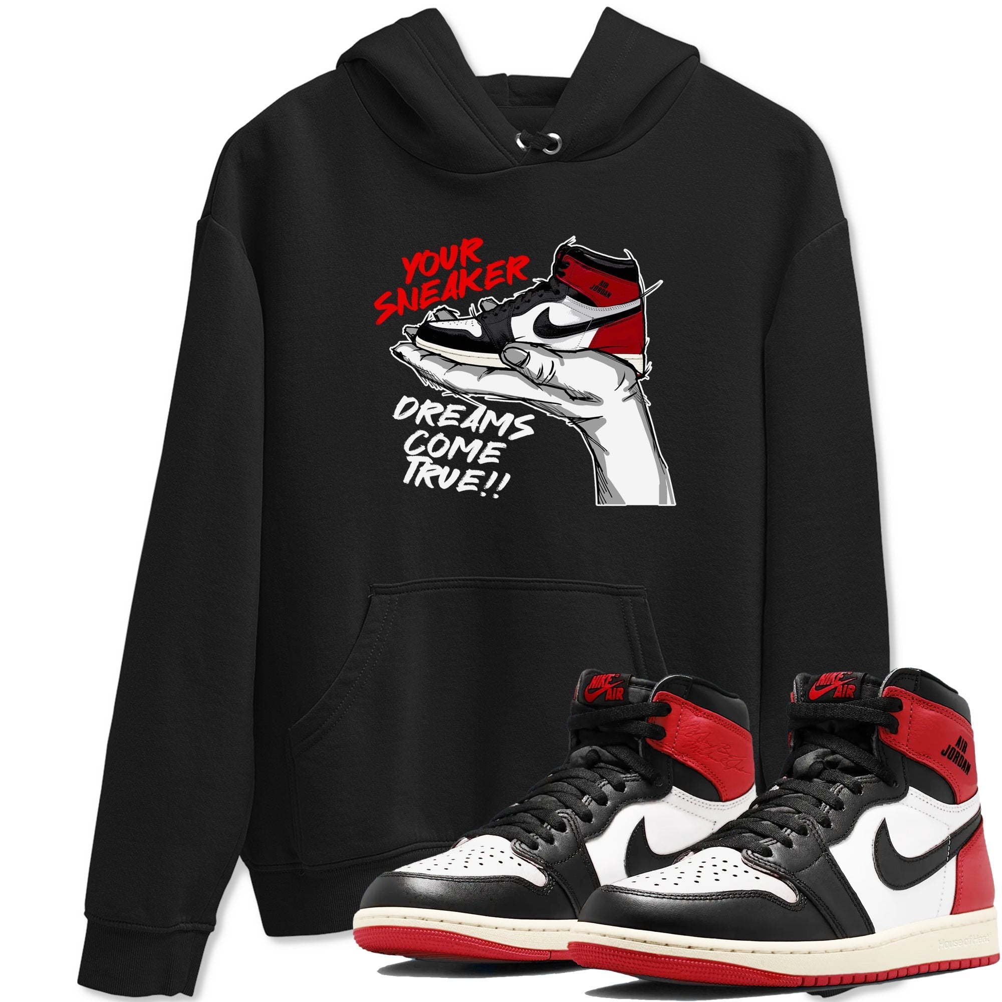 snkmatch Dreams snkmatch Tees - Air Jordan 1 Black Toe Reimagined