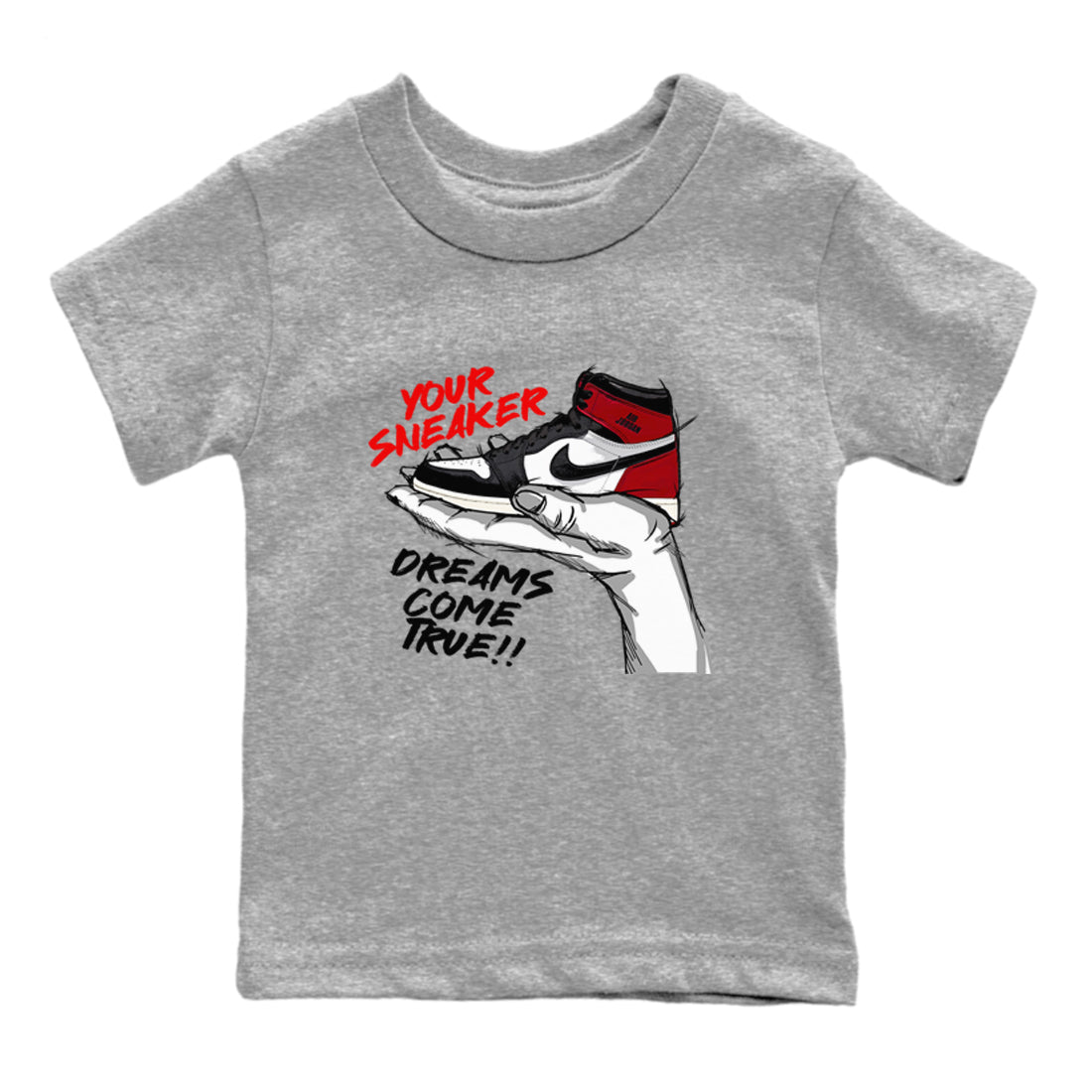 snkmatch Dreams snkmatch Tees Kids - Air Jordan 1 Black Toe Reimagined