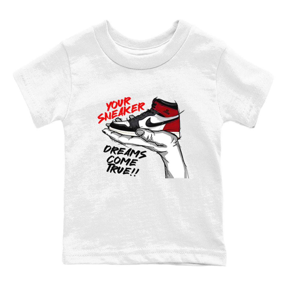 snkmatch Dreams snkmatch Tees Kids - Air Jordan 1 Black Toe Reimagined