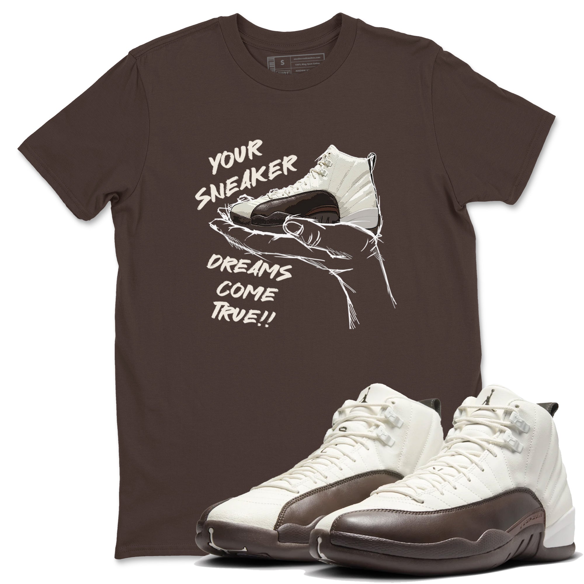 snkmatch Dreams snkmatch Tees - Air Jordan 12 Baroque Brown