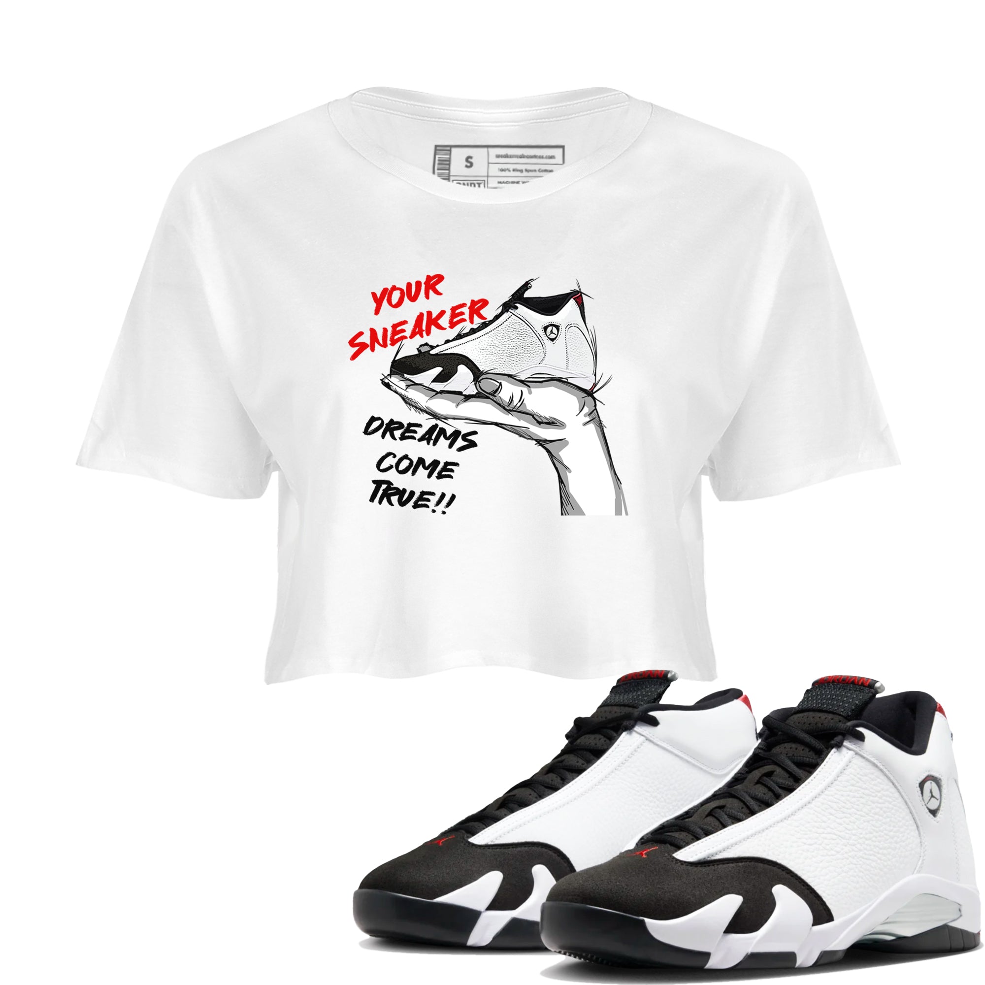 snkmatch Dreams snkmatch Women's Top - Air Jordan 14 Black Toe