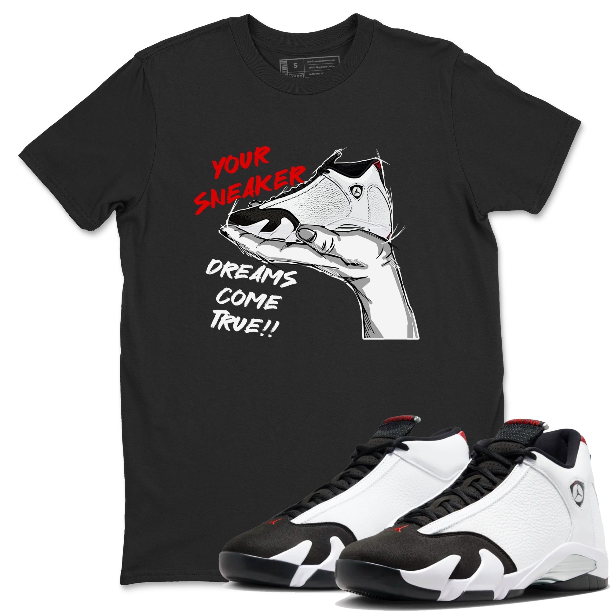 snkmatch Dreams snkmatch Tees - Air Jordan 14 Black Toe