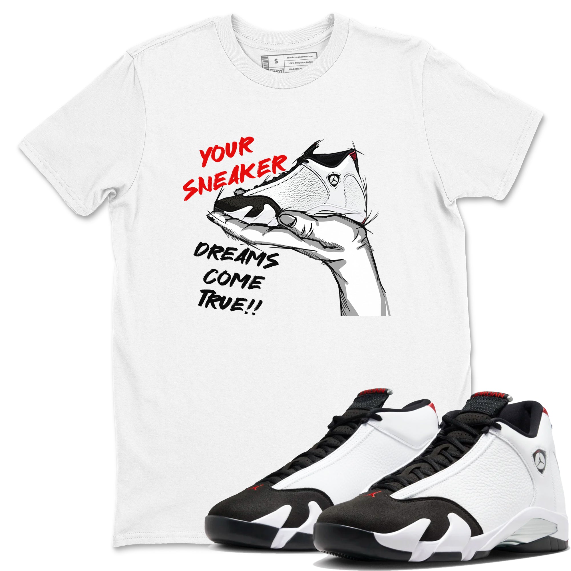 snkmatch Dreams snkmatch Tees - Air Jordan 14 Black Toe