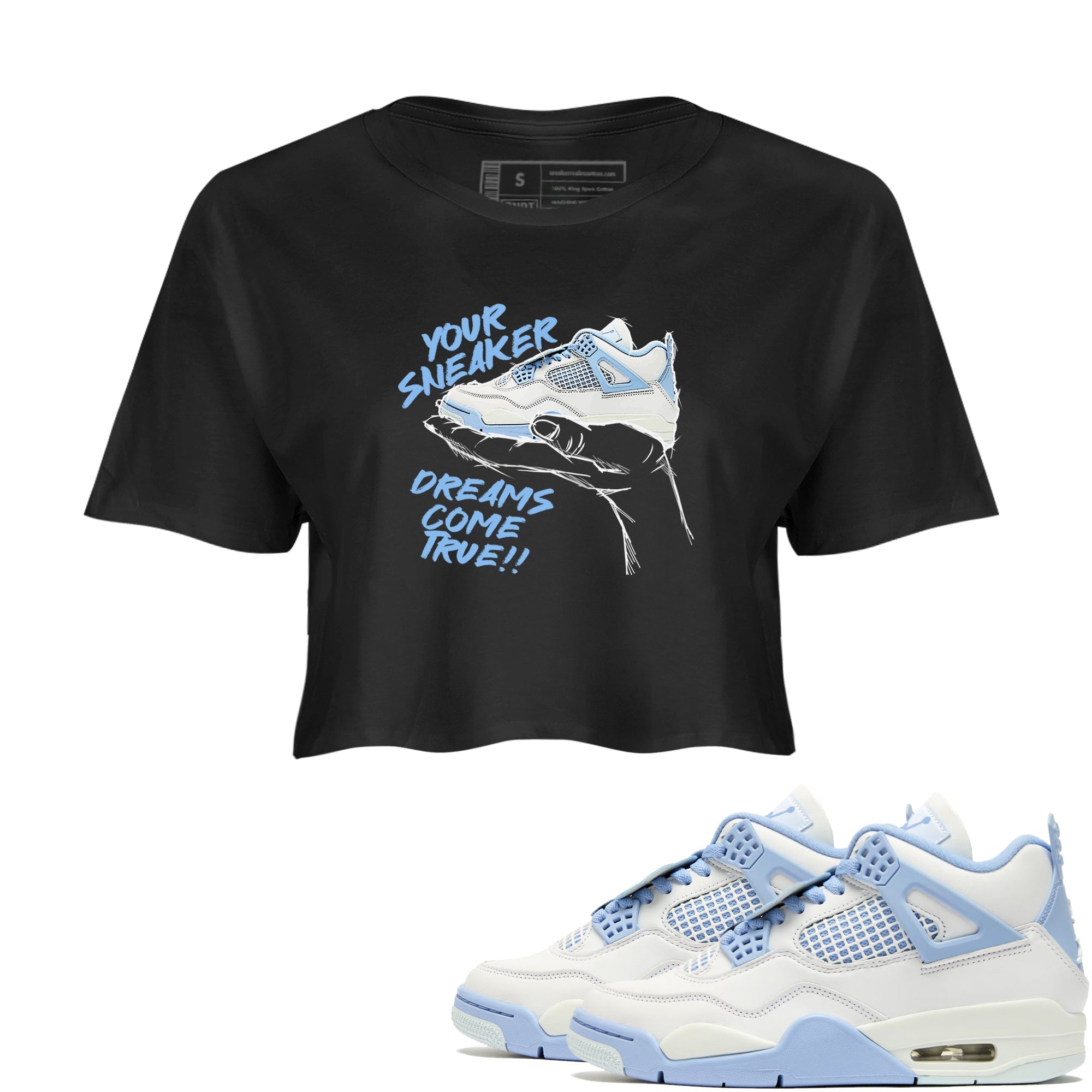 snkmatch Dreams snkmatch Women's Top - Air Jordan 4 Forget Me Not