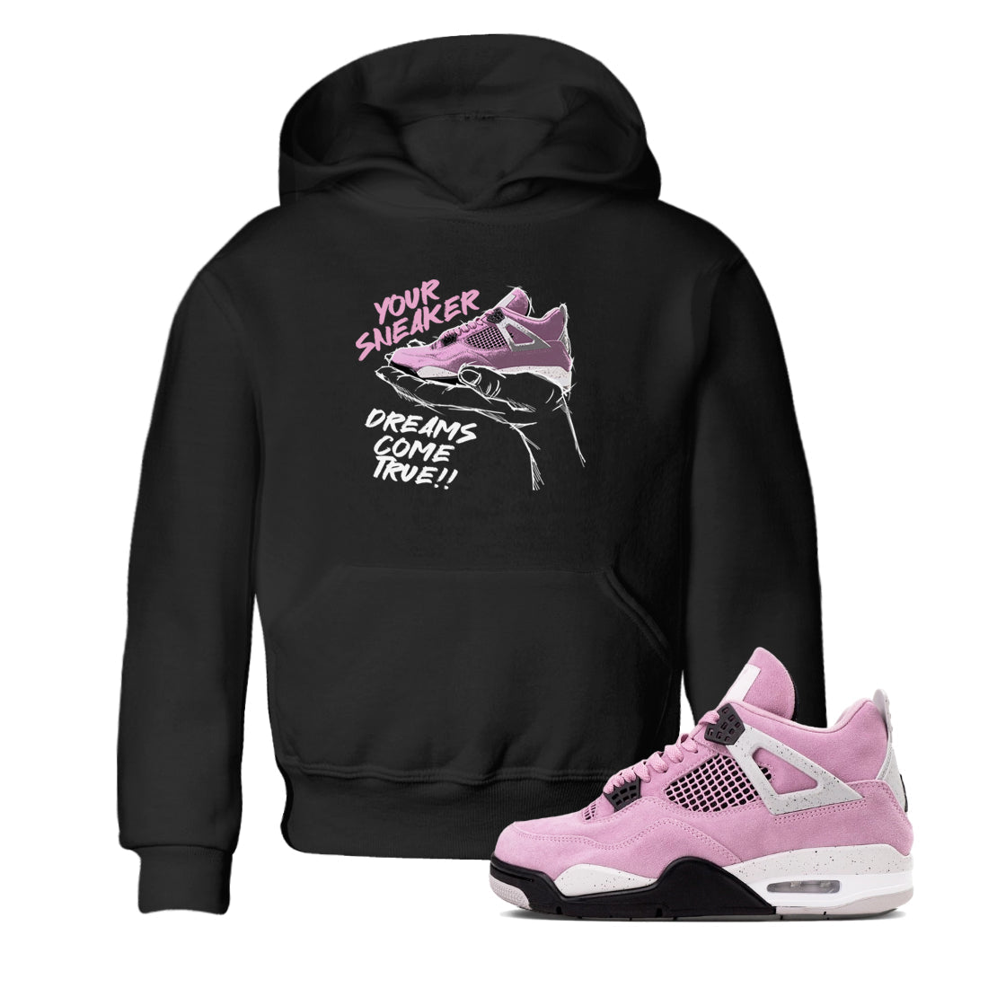 snkmatch Dreams snkmatch Tees Kids - Air Jordan 4 Orchid
