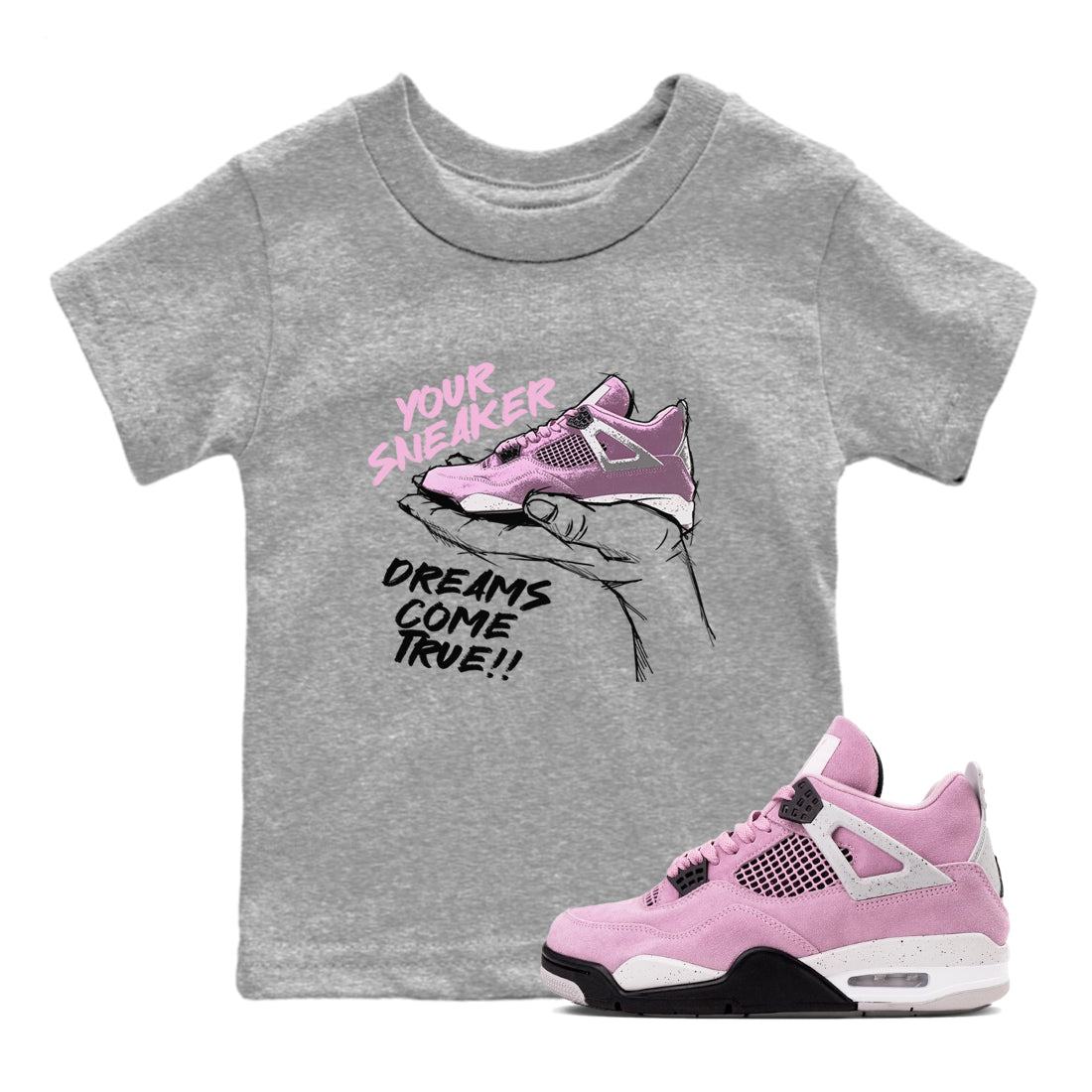 snkmatch Dreams snkmatch Tees Kids - Air Jordan 4 Orchid