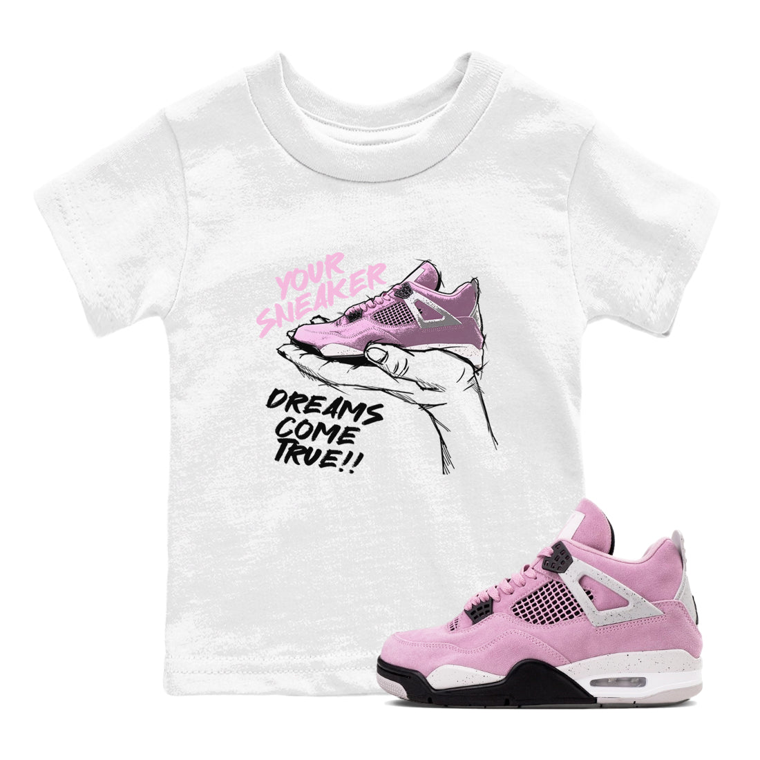 snkmatch Dreams snkmatch Tees Kids - Air Jordan 4 Orchid