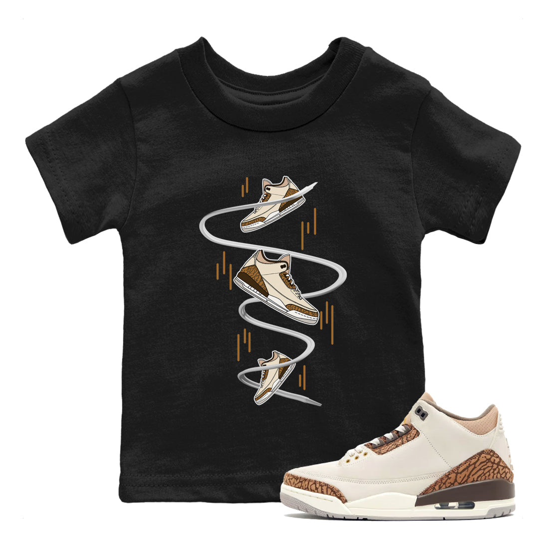 snkmatch Drop Kids Tops - Air Jordan 3 Palomino
