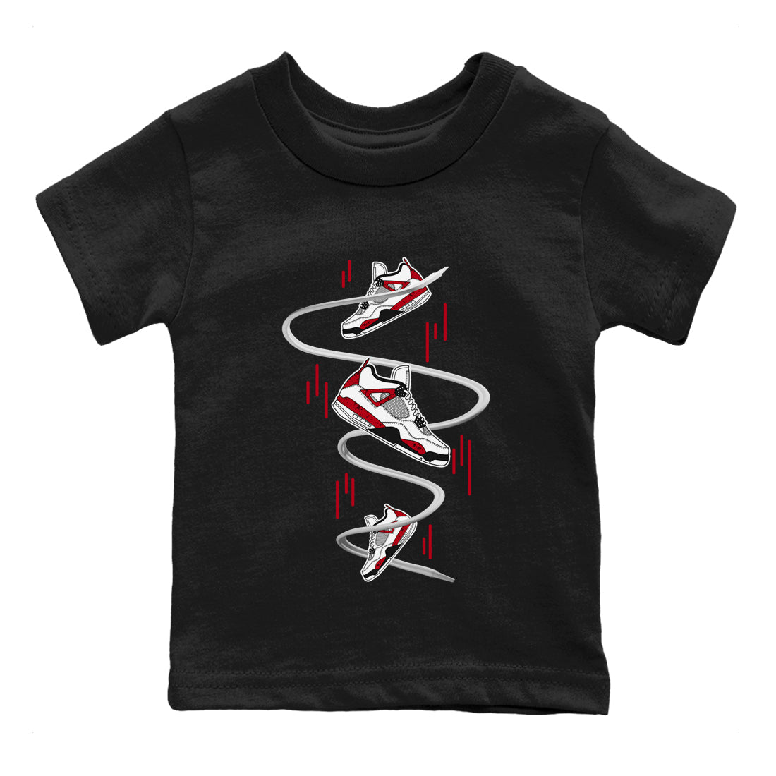 snkmatch Drop Kids Tops - Air Jordan 4 Red Cement
