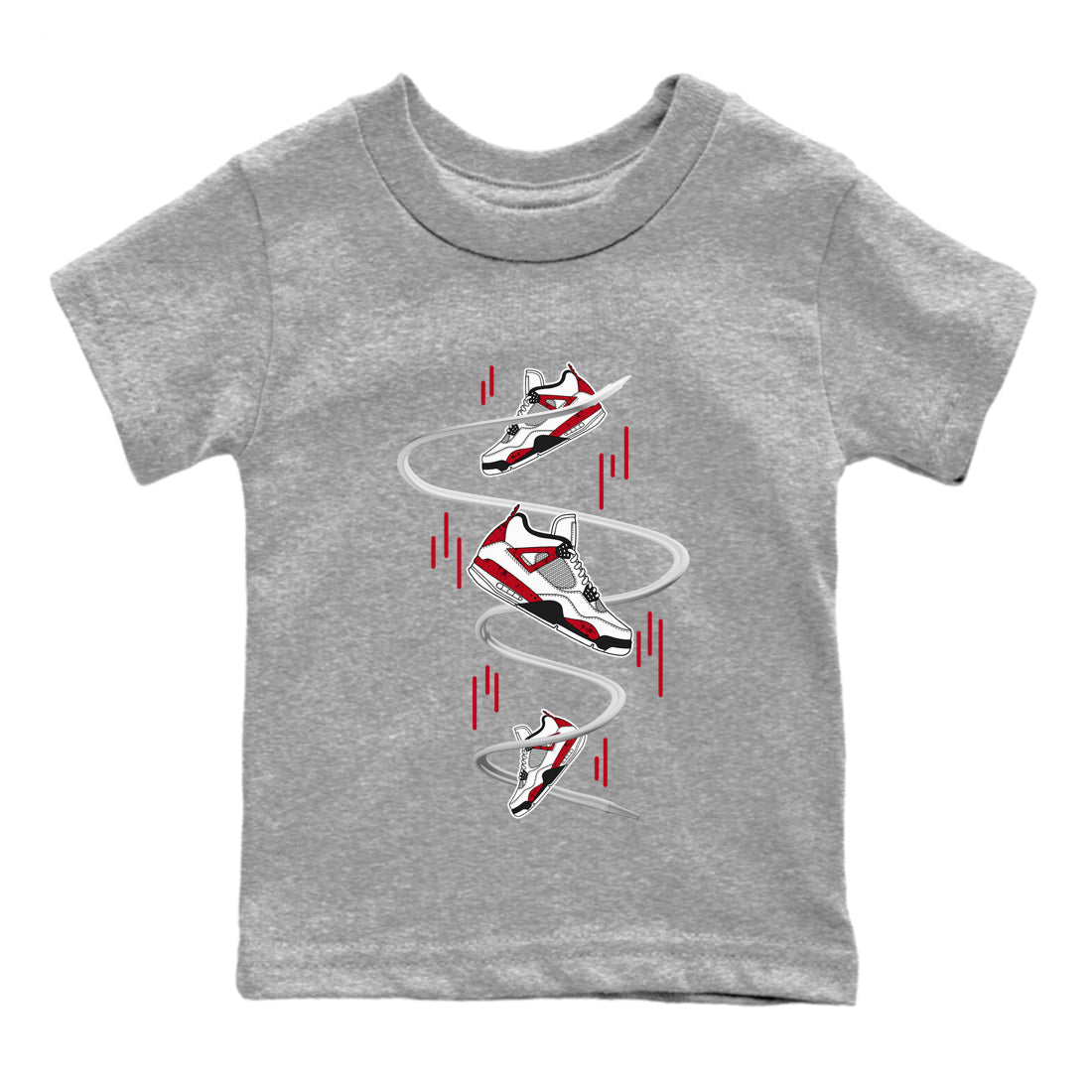 snkmatch Drop Kids Tops - Air Jordan 4 Red Cement