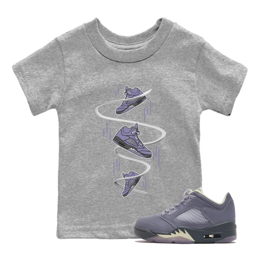 snkmatch Drop Kids Tops - Air Jordan 5 Indigo Haze