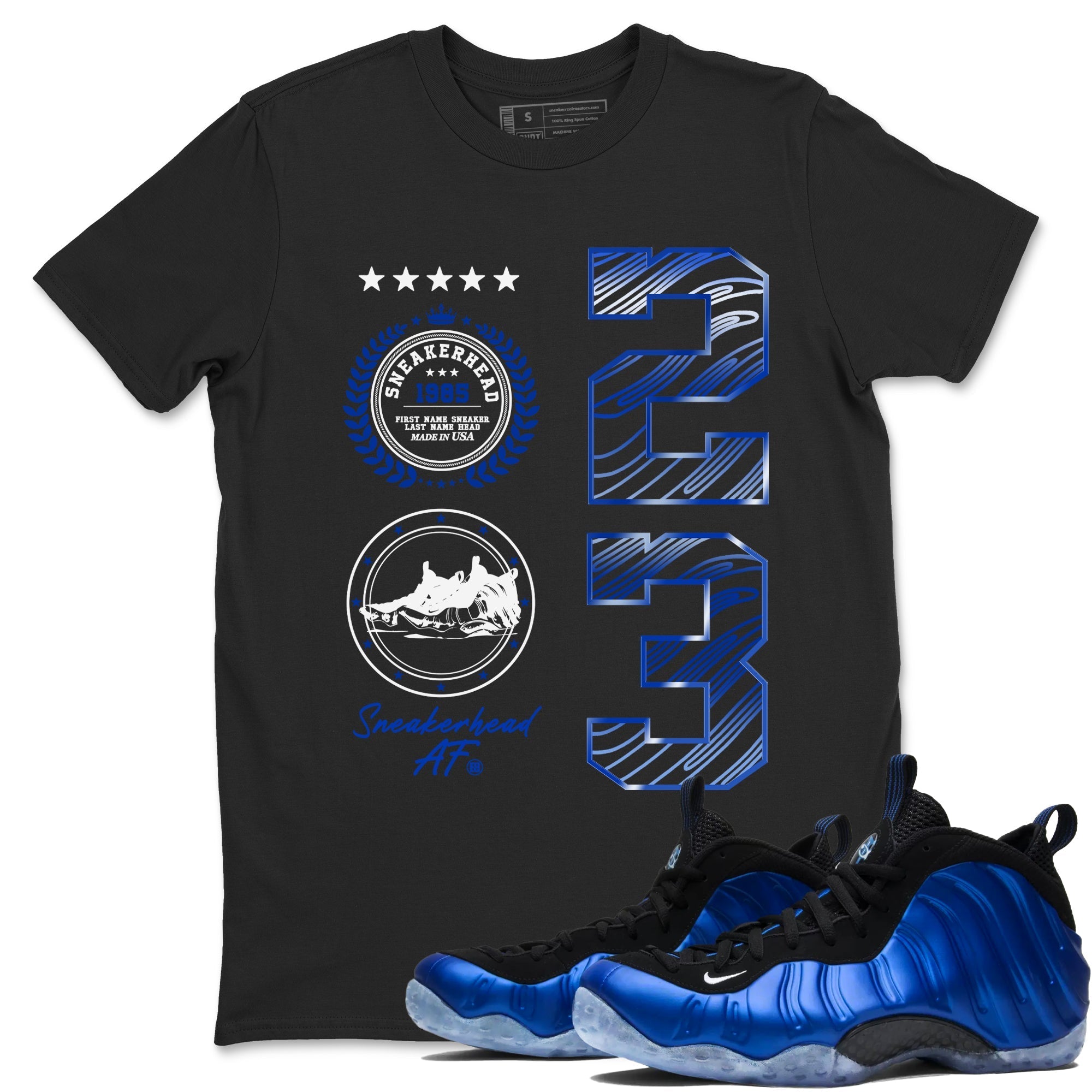 snkmatch Emblem snkmatch Tees - Air Foamposite One Royal
