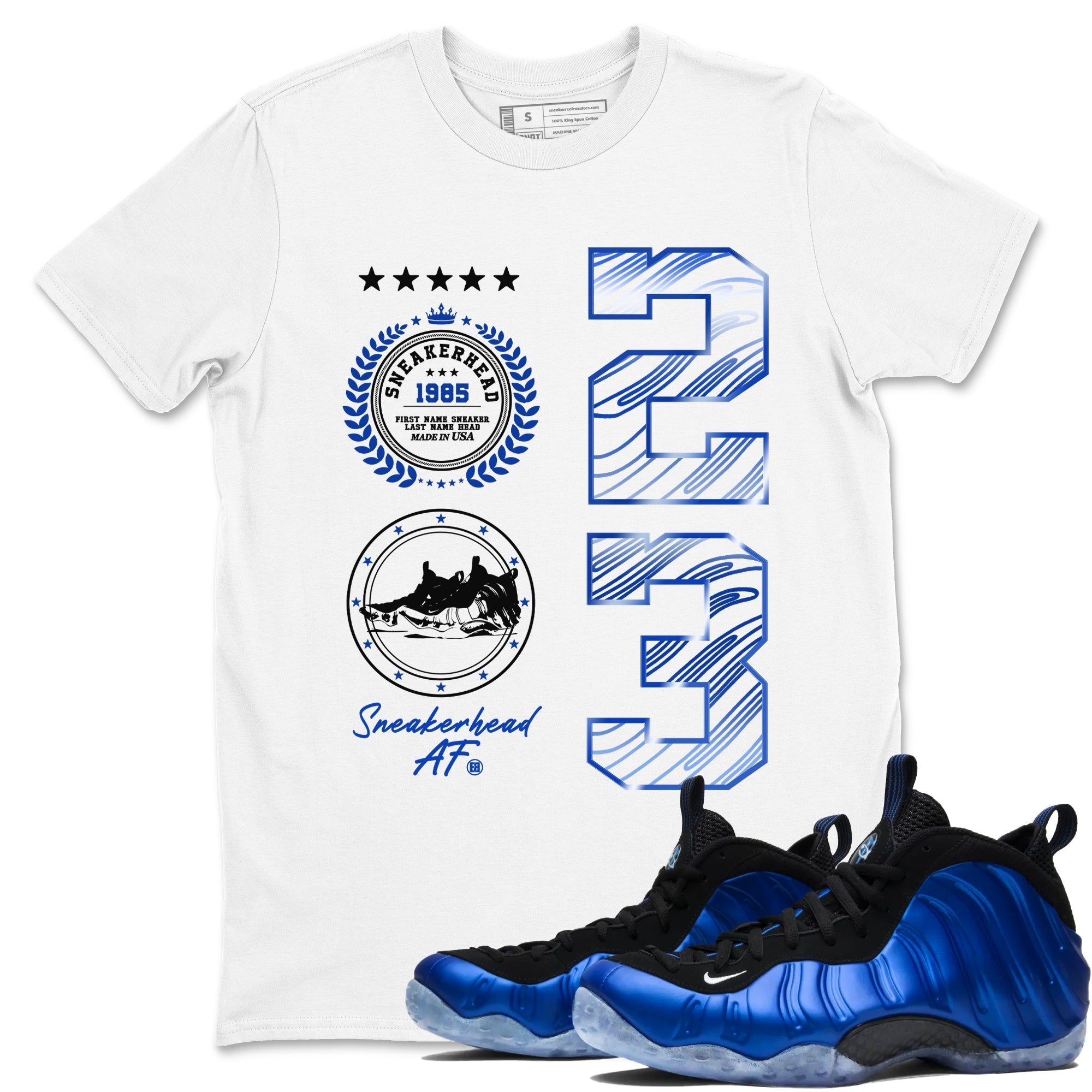 snkmatch Emblem snkmatch Tees - Air Foamposite One Royal